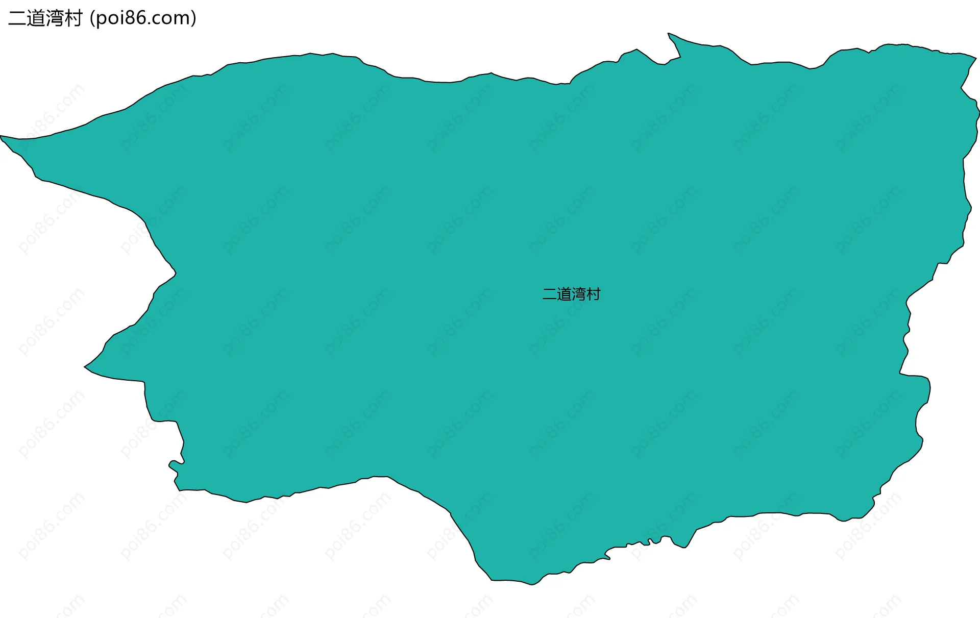 二道湾村边界地图
