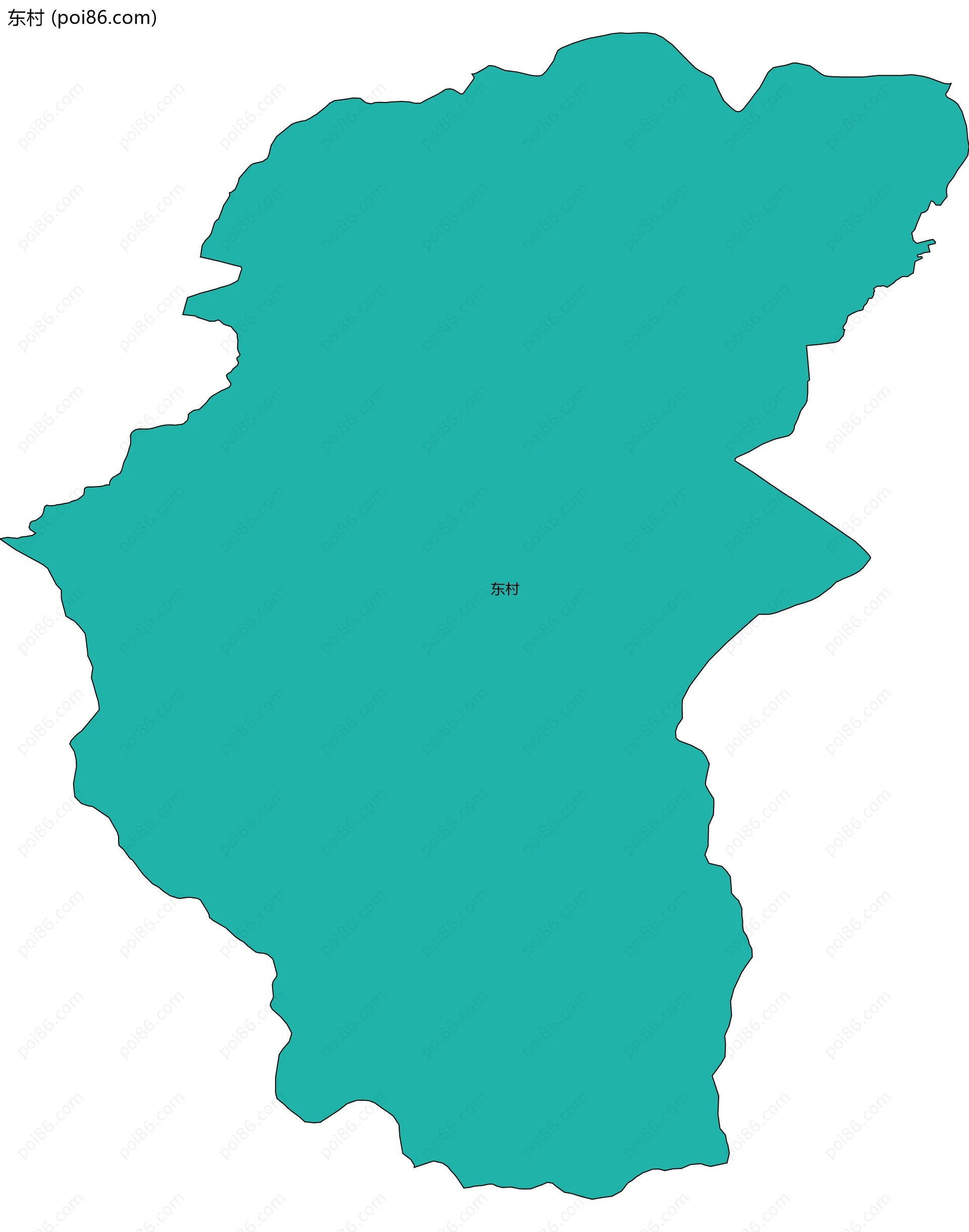东村边界地图