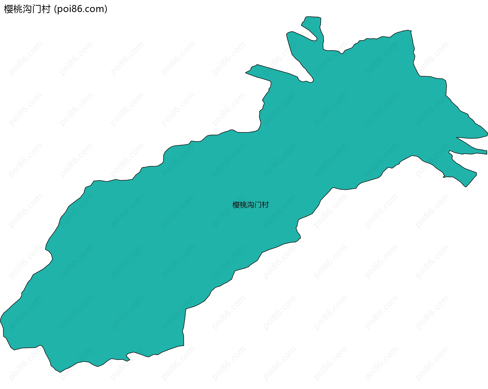 樱桃沟门村边界地图
