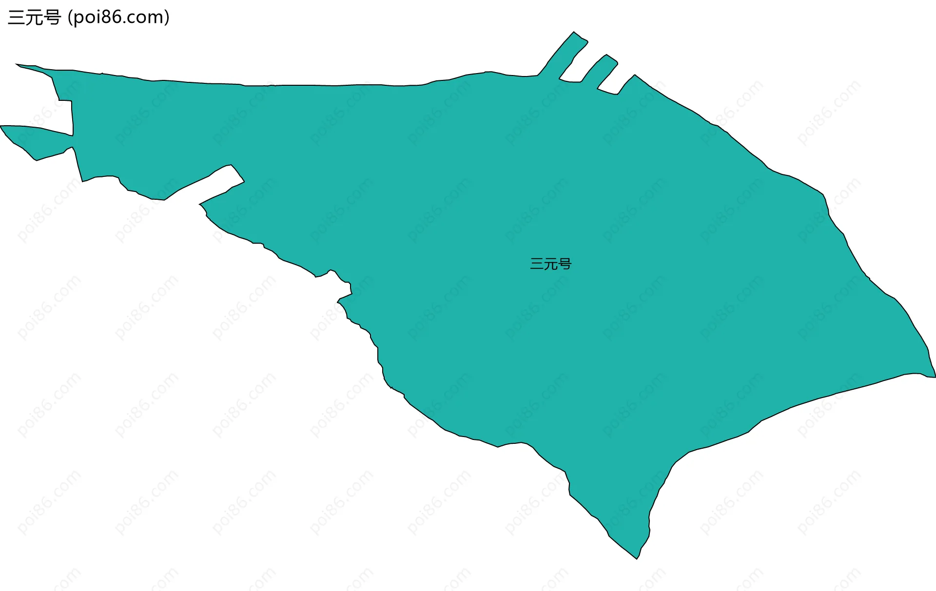 三元号边界地图