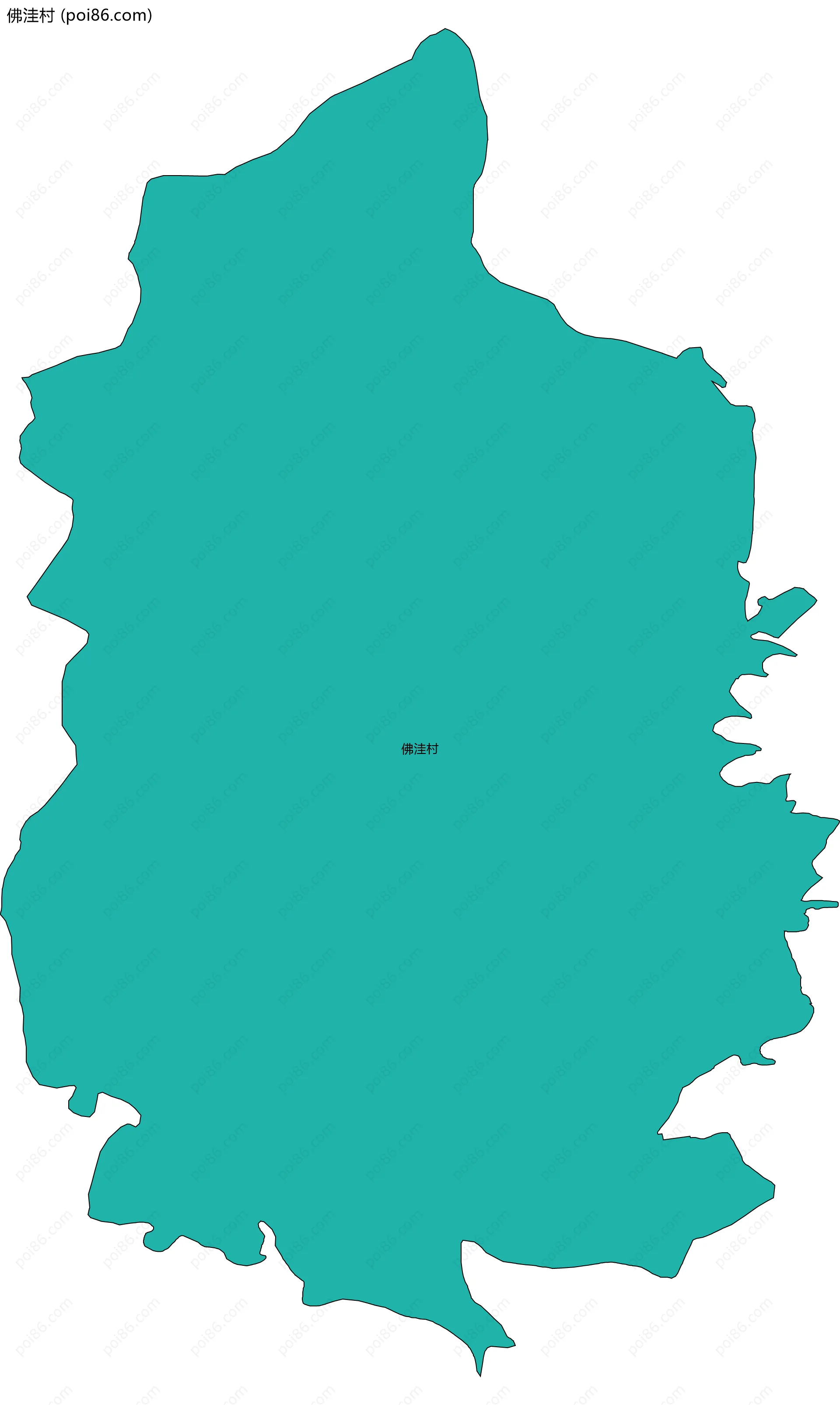 佛洼村边界地图