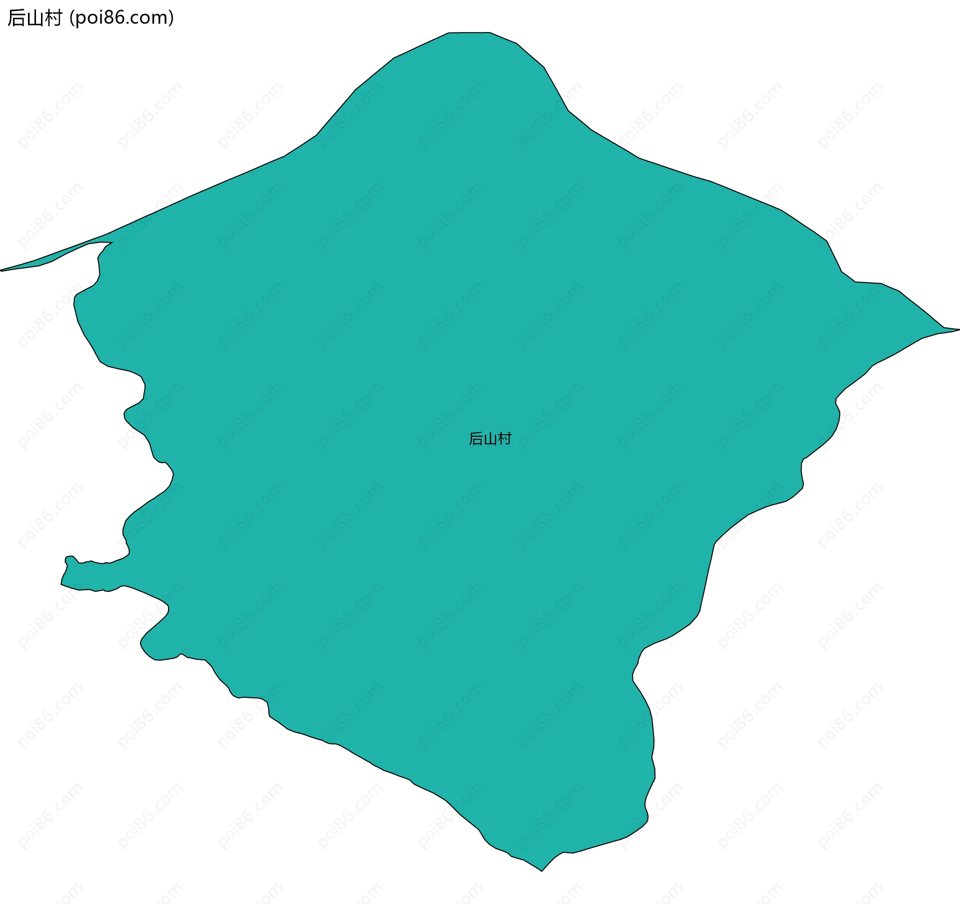 后山村边界地图