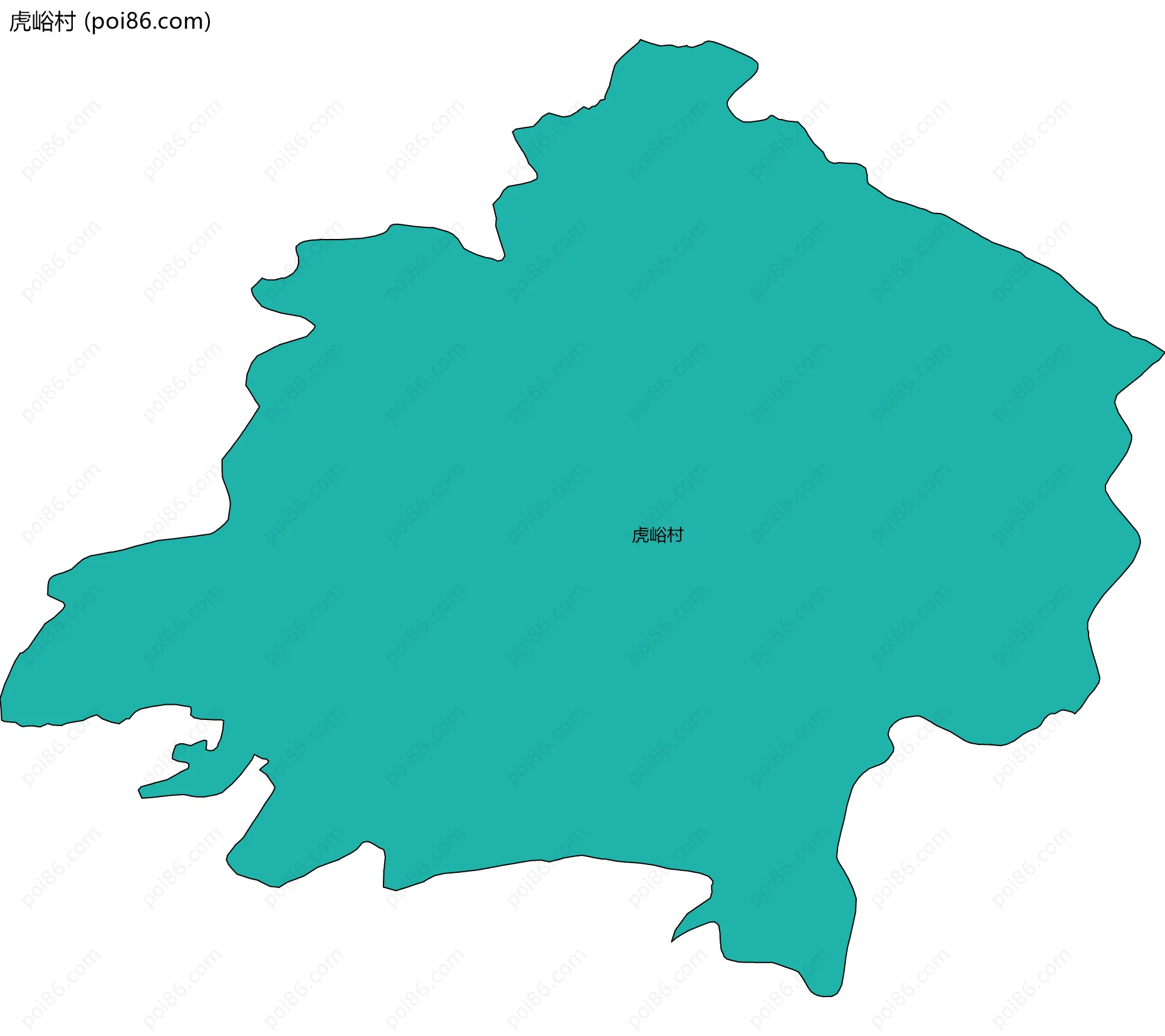 虎峪村边界地图