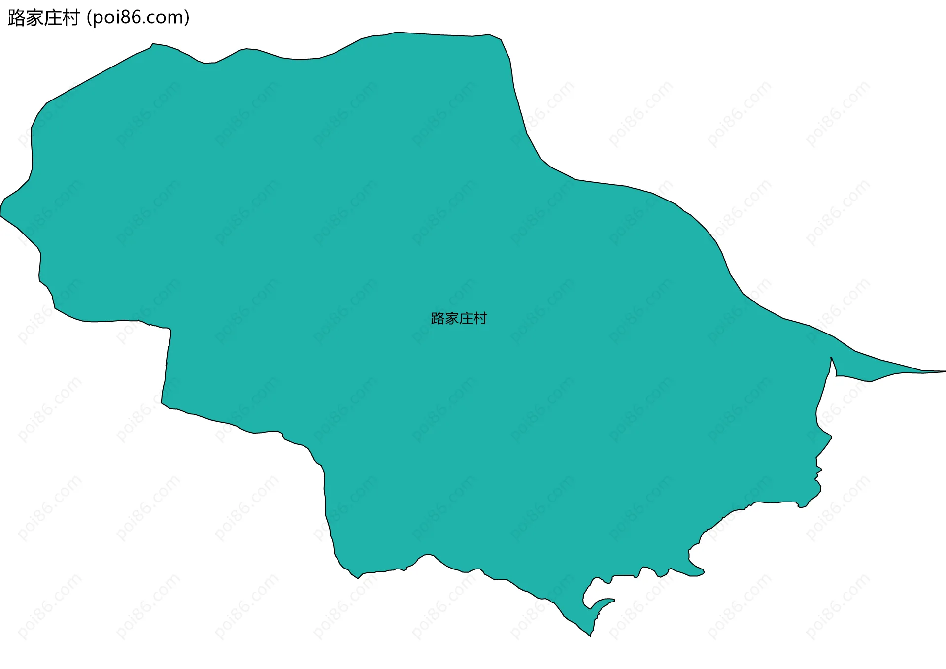 路家庄村边界地图