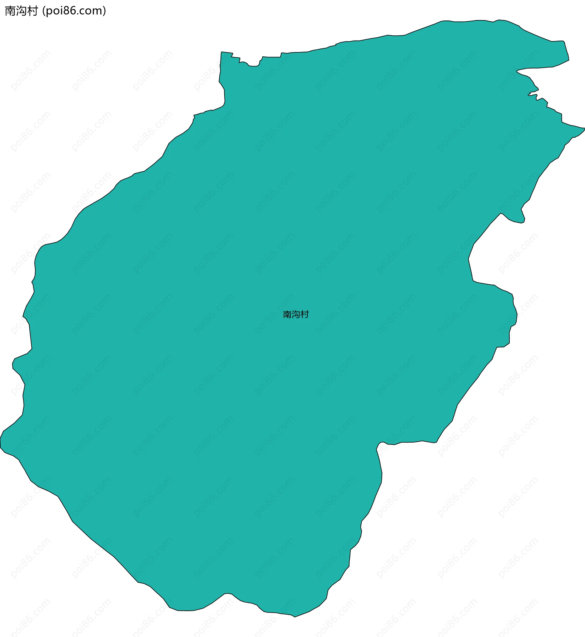 南沟村边界地图