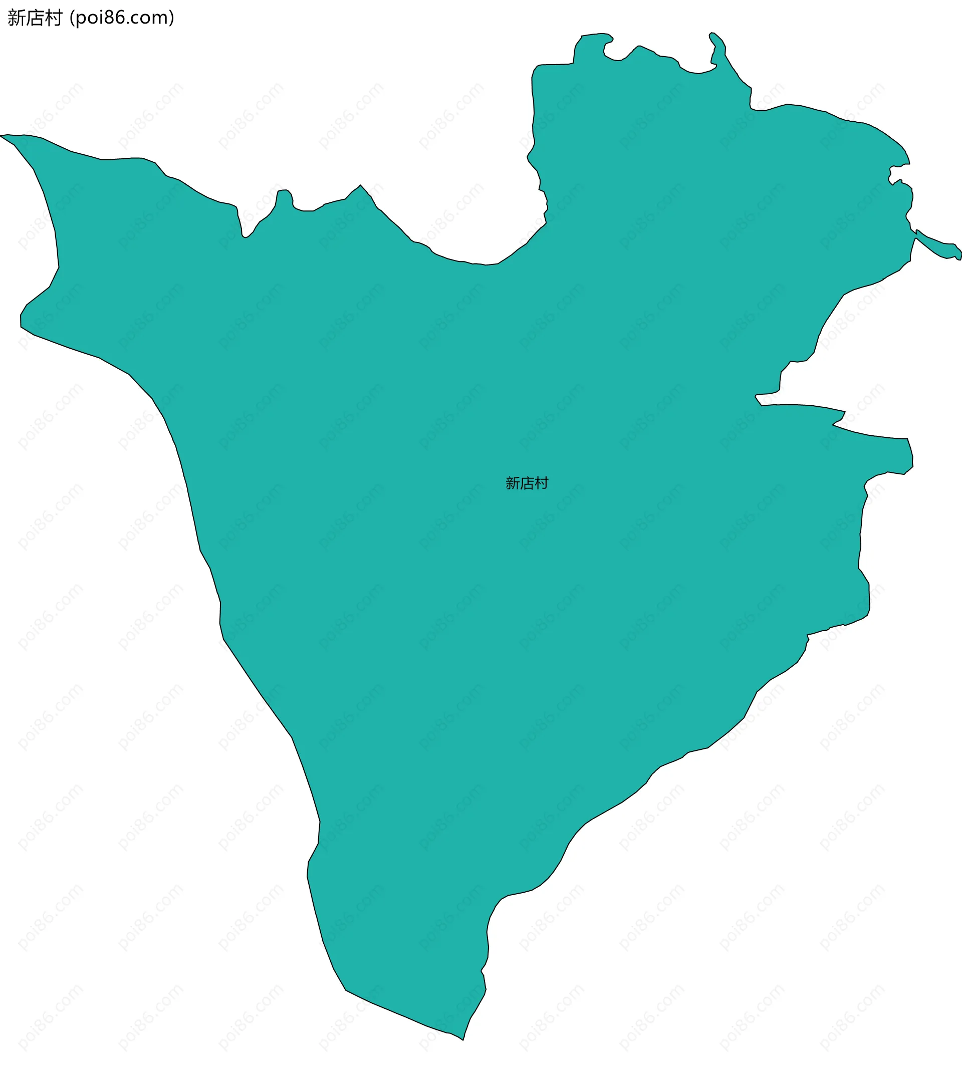 新店村边界地图