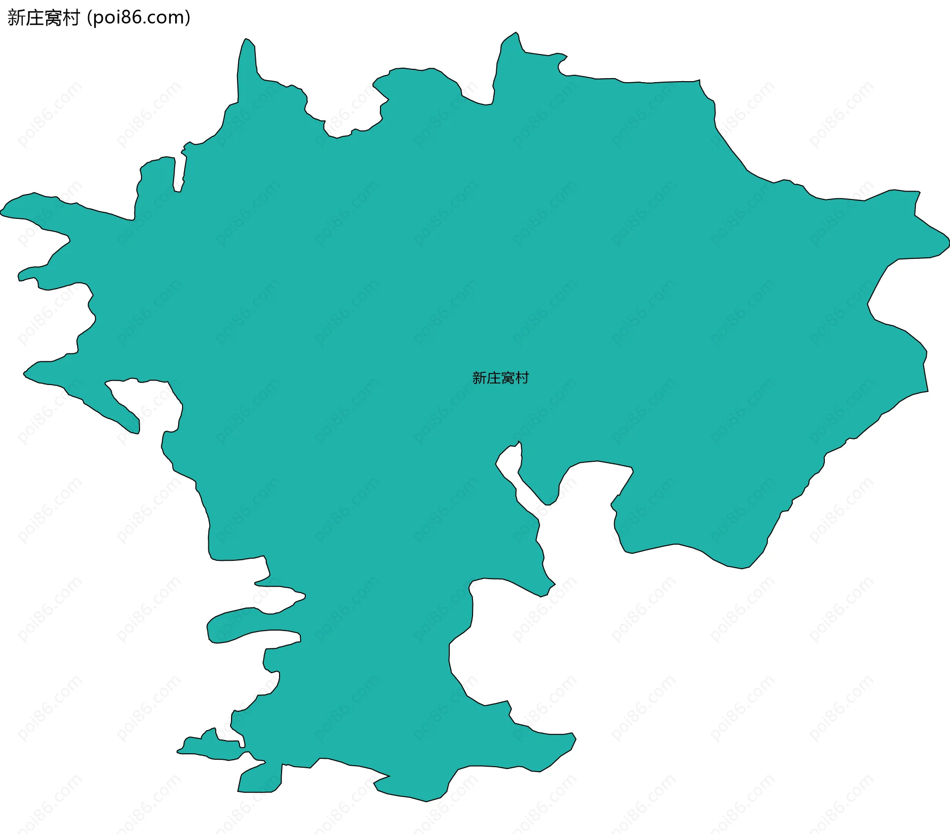 新庄窝村边界地图