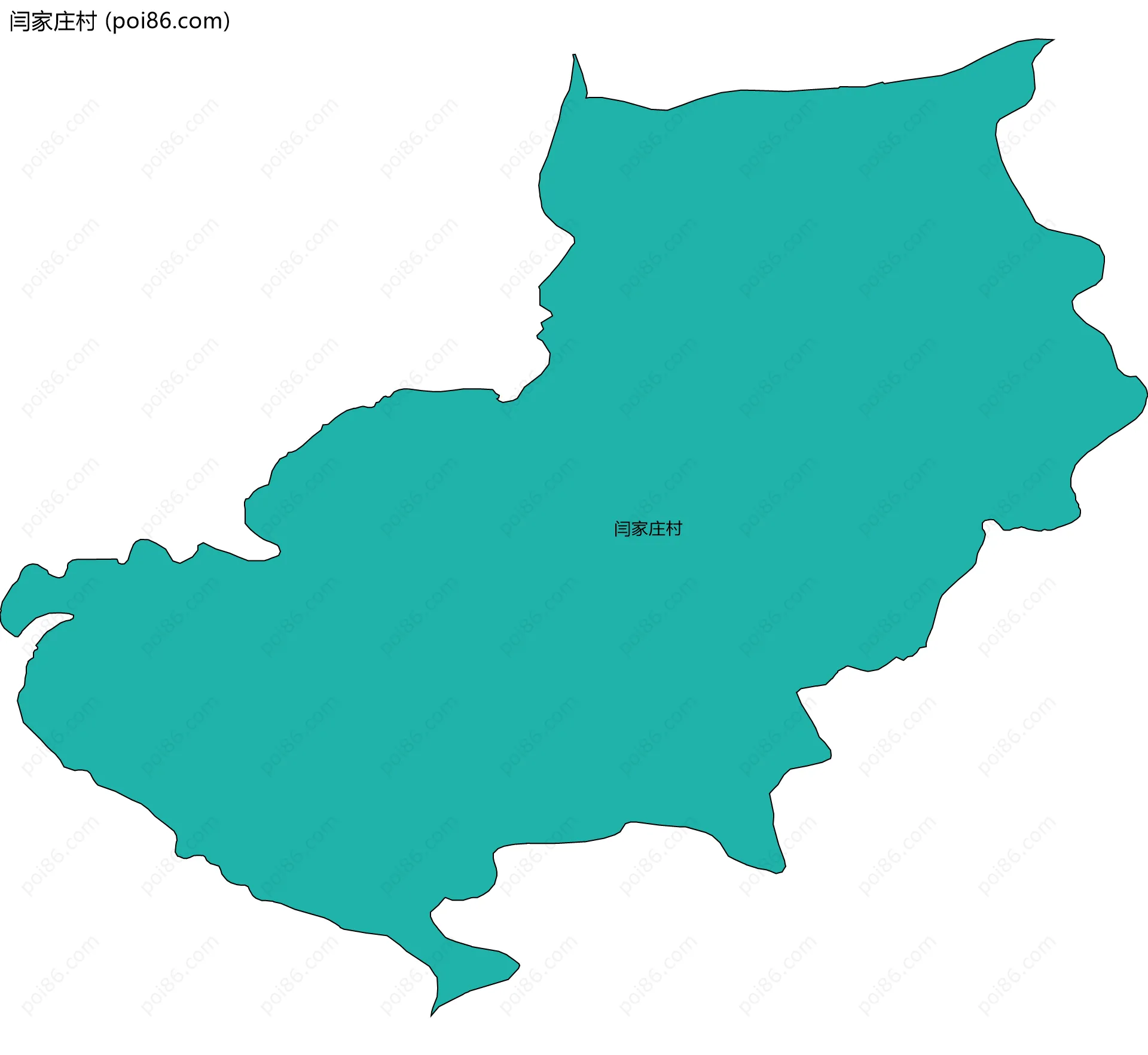 闫家庄村边界地图