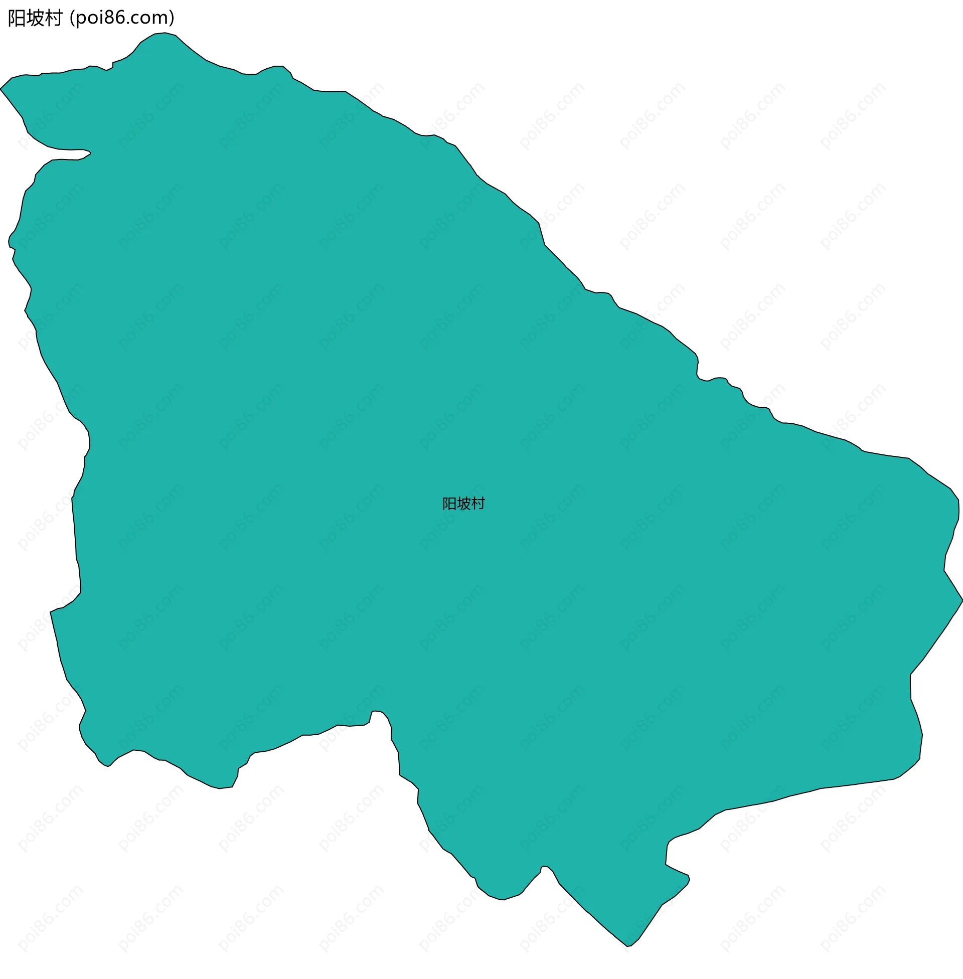 阳坡村边界地图