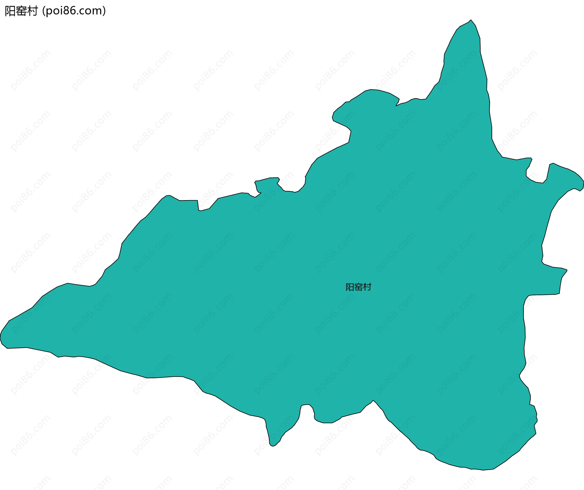 阳窑村边界地图