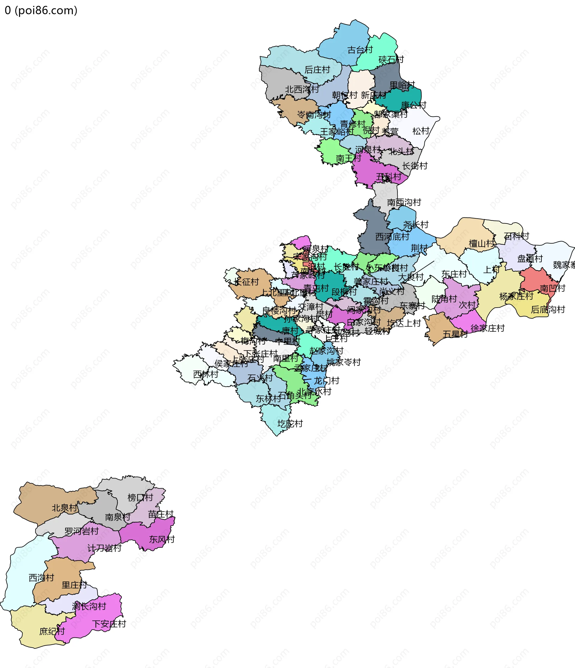 0边界地图(五级行政区划)