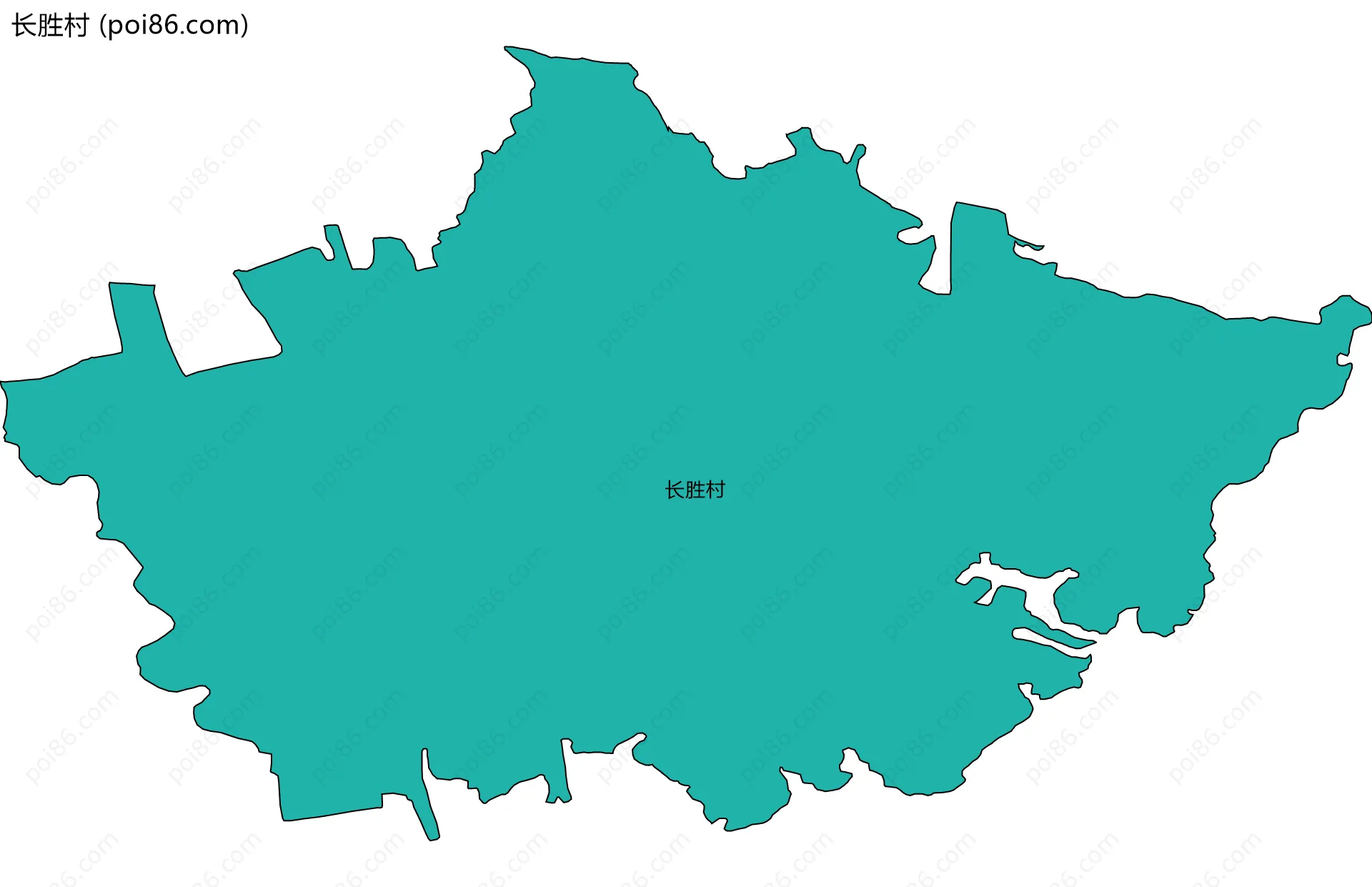 长胜村边界地图