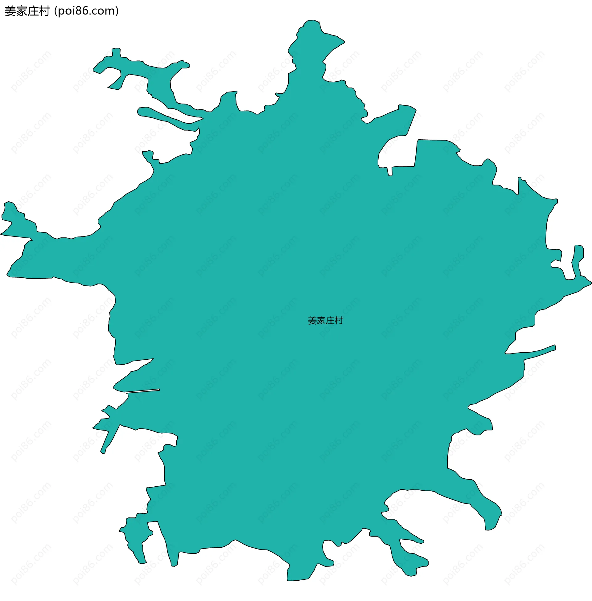 姜家庄村边界地图