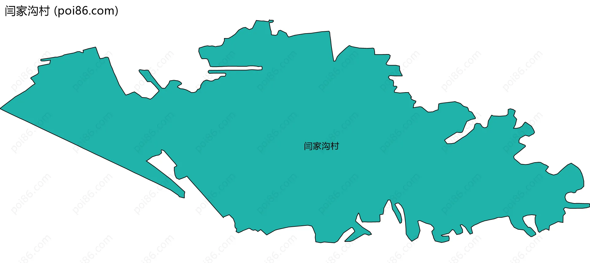 闫家沟村边界地图