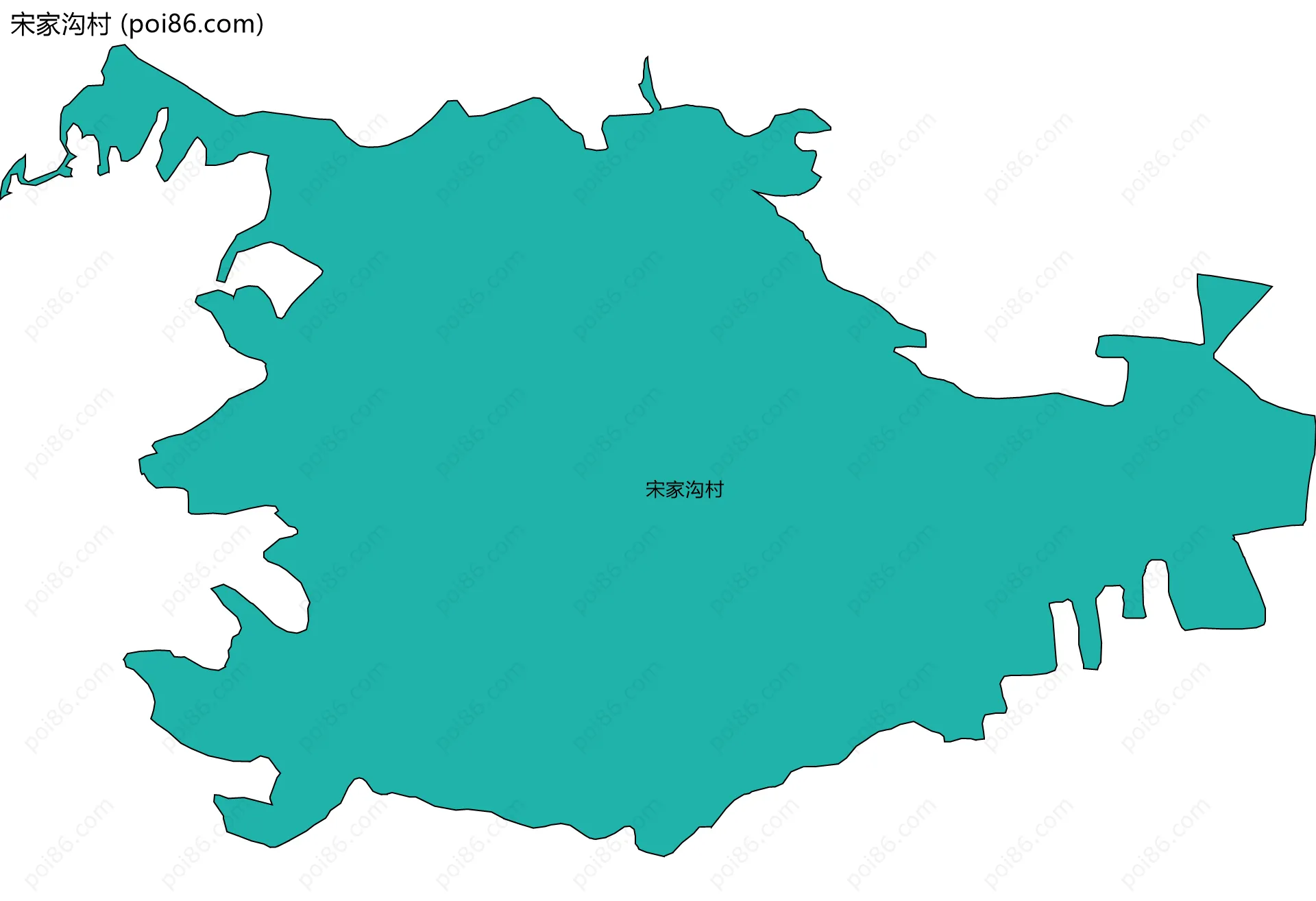 宋家沟村边界地图