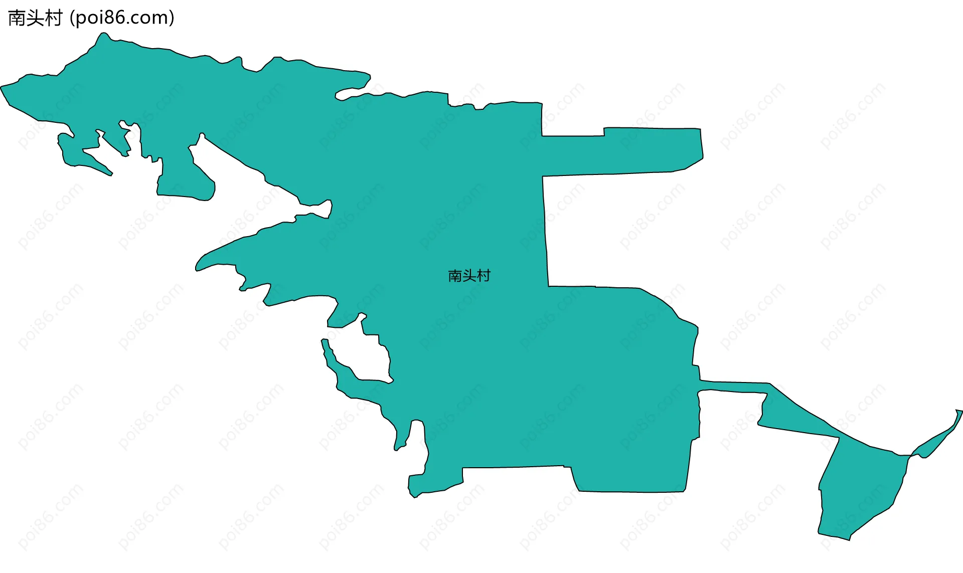 南头村边界地图