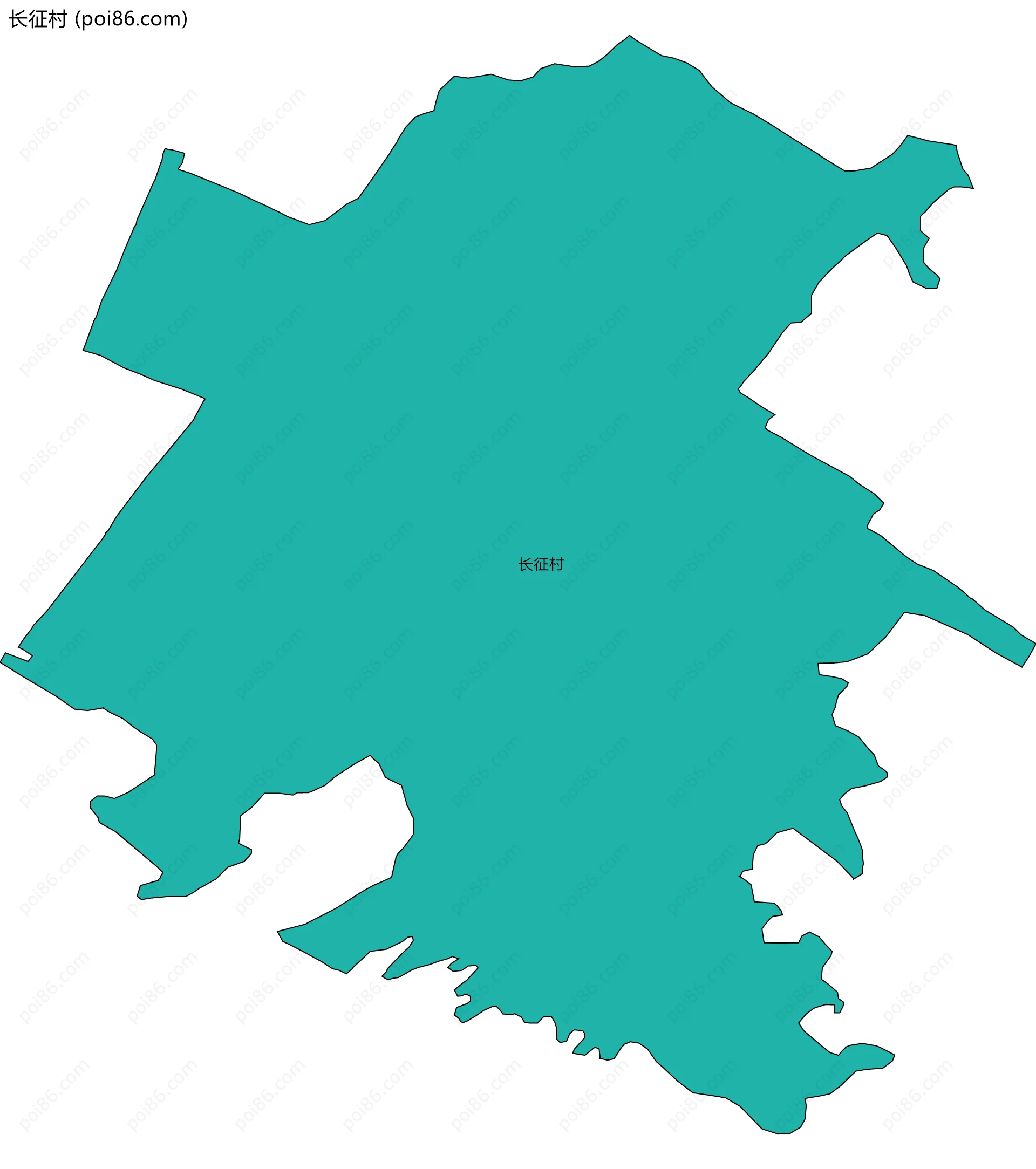 长征村边界地图