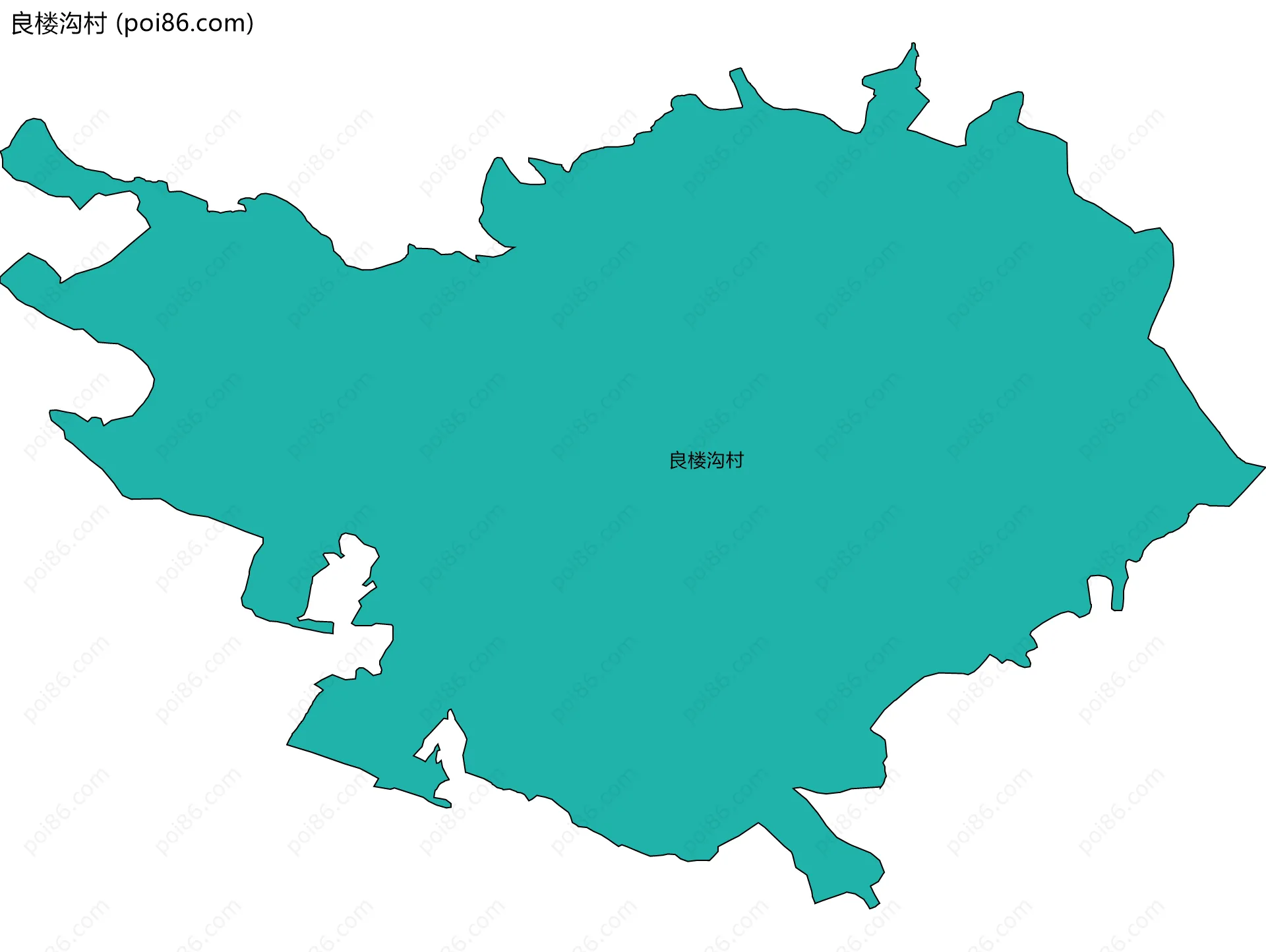 良楼沟村边界地图