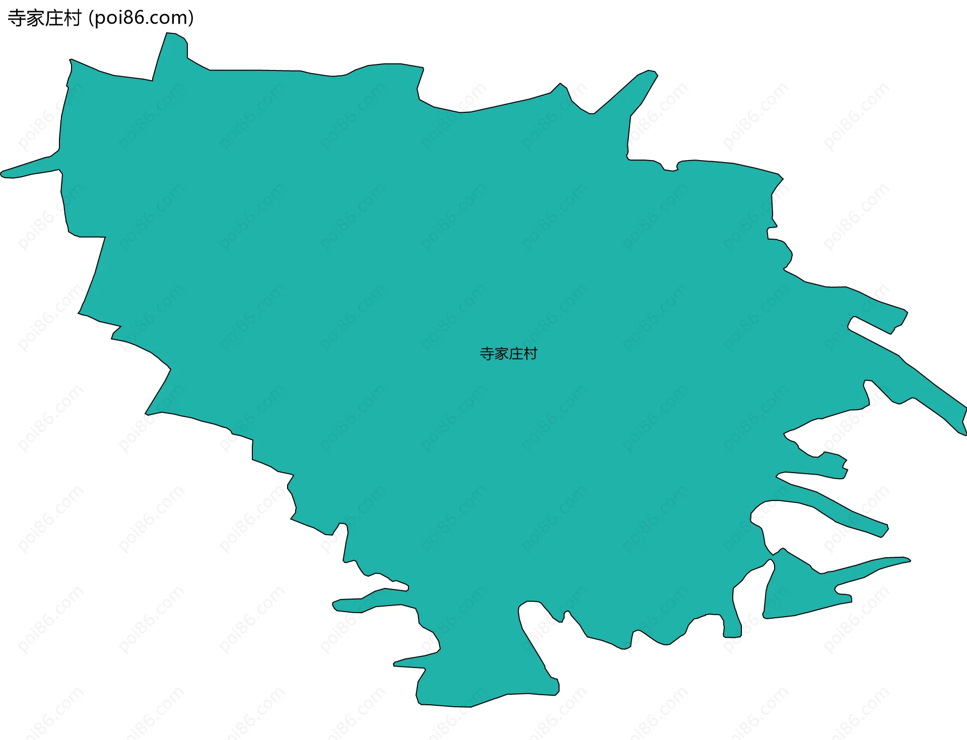 寺家庄村边界地图