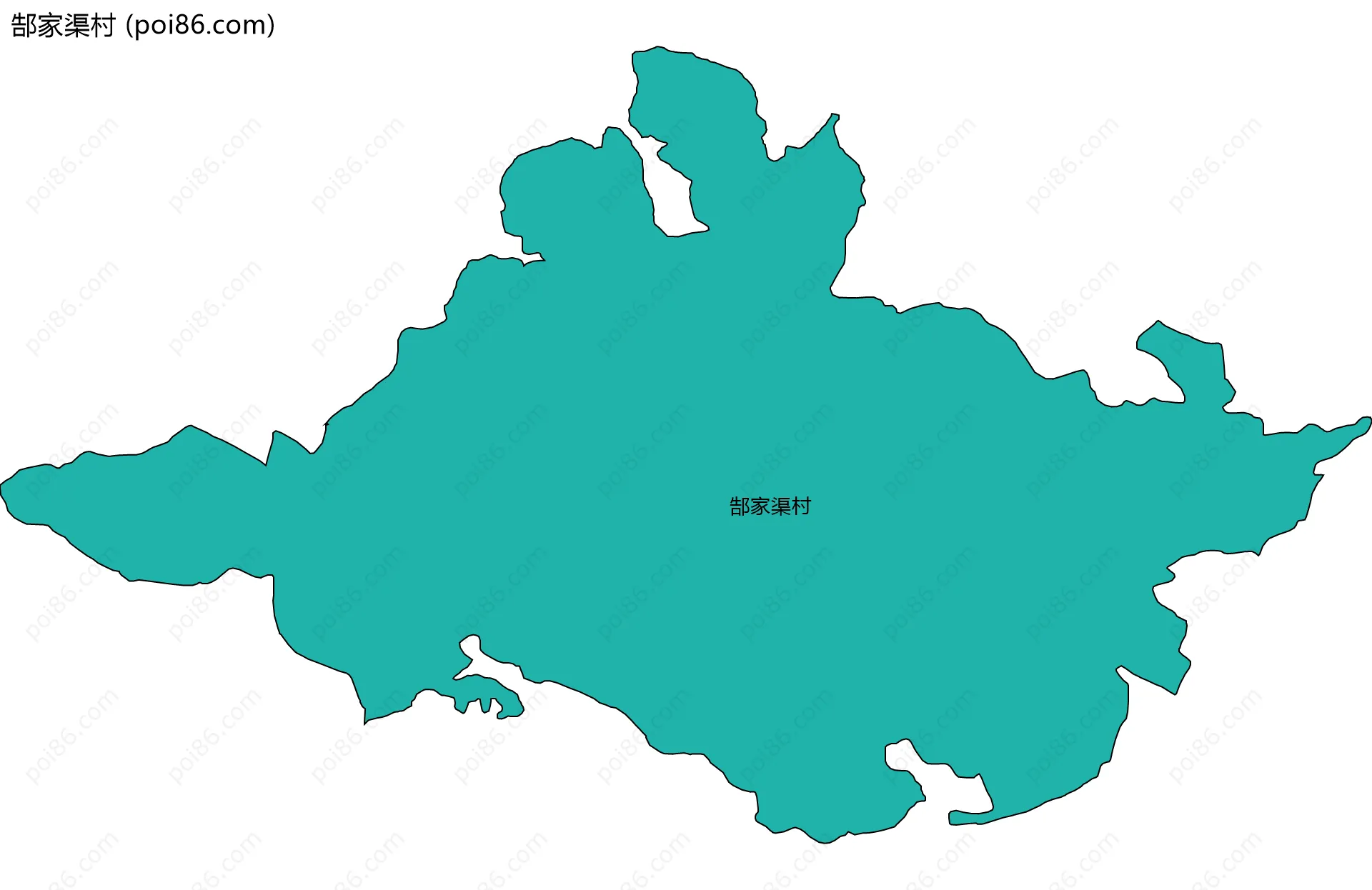 郜家渠村边界地图