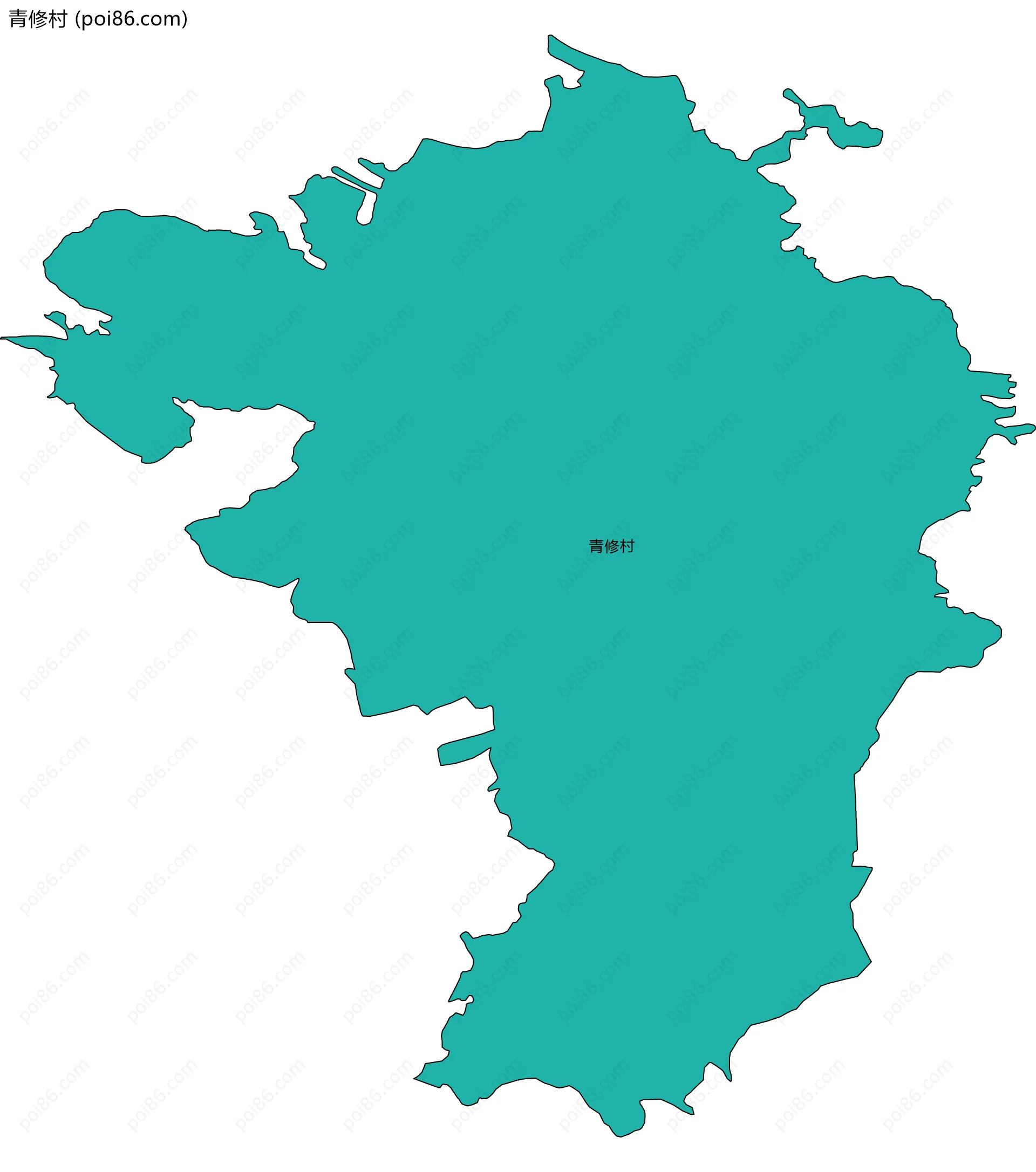 青修村边界地图