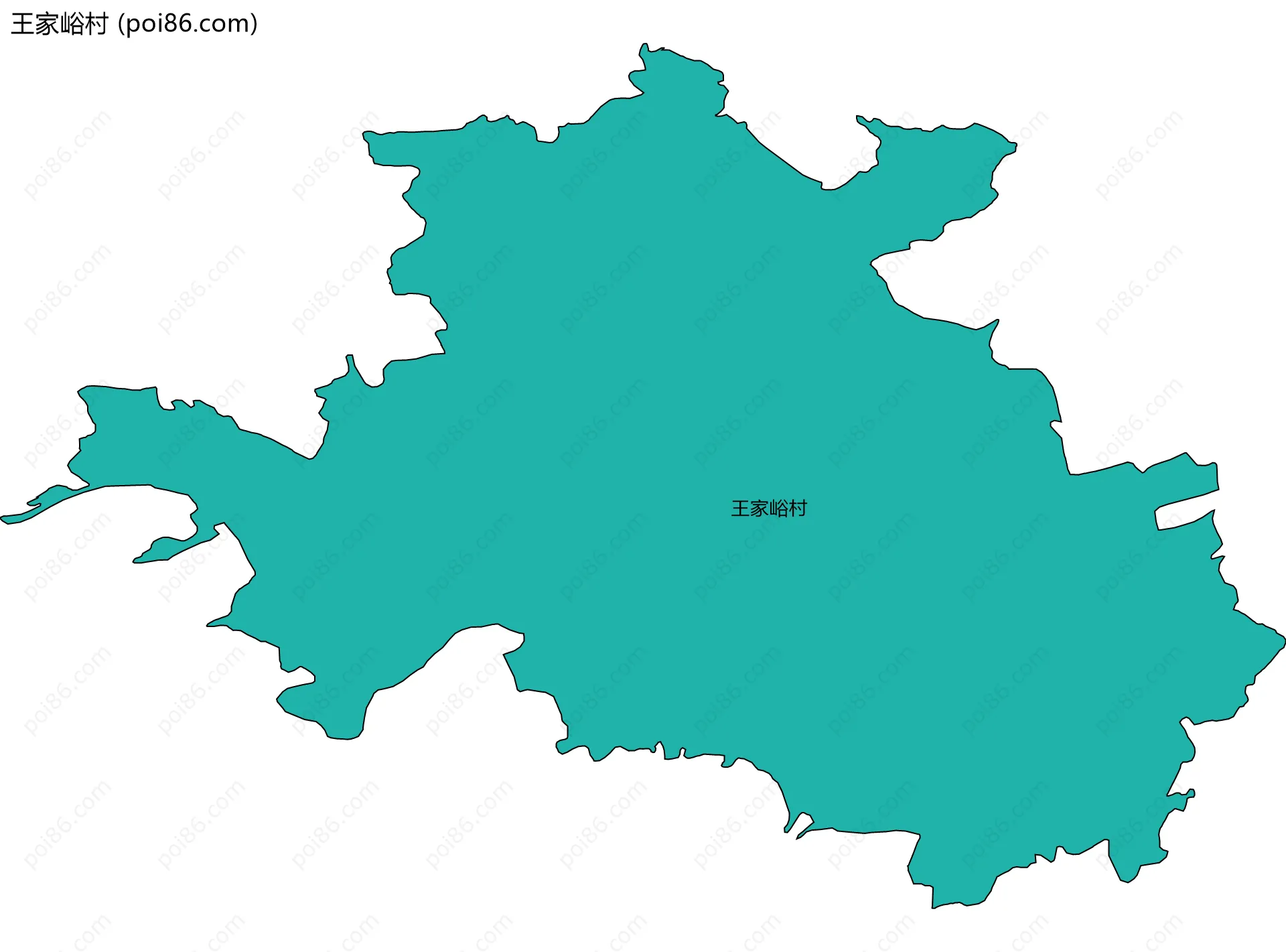 王家峪村边界地图