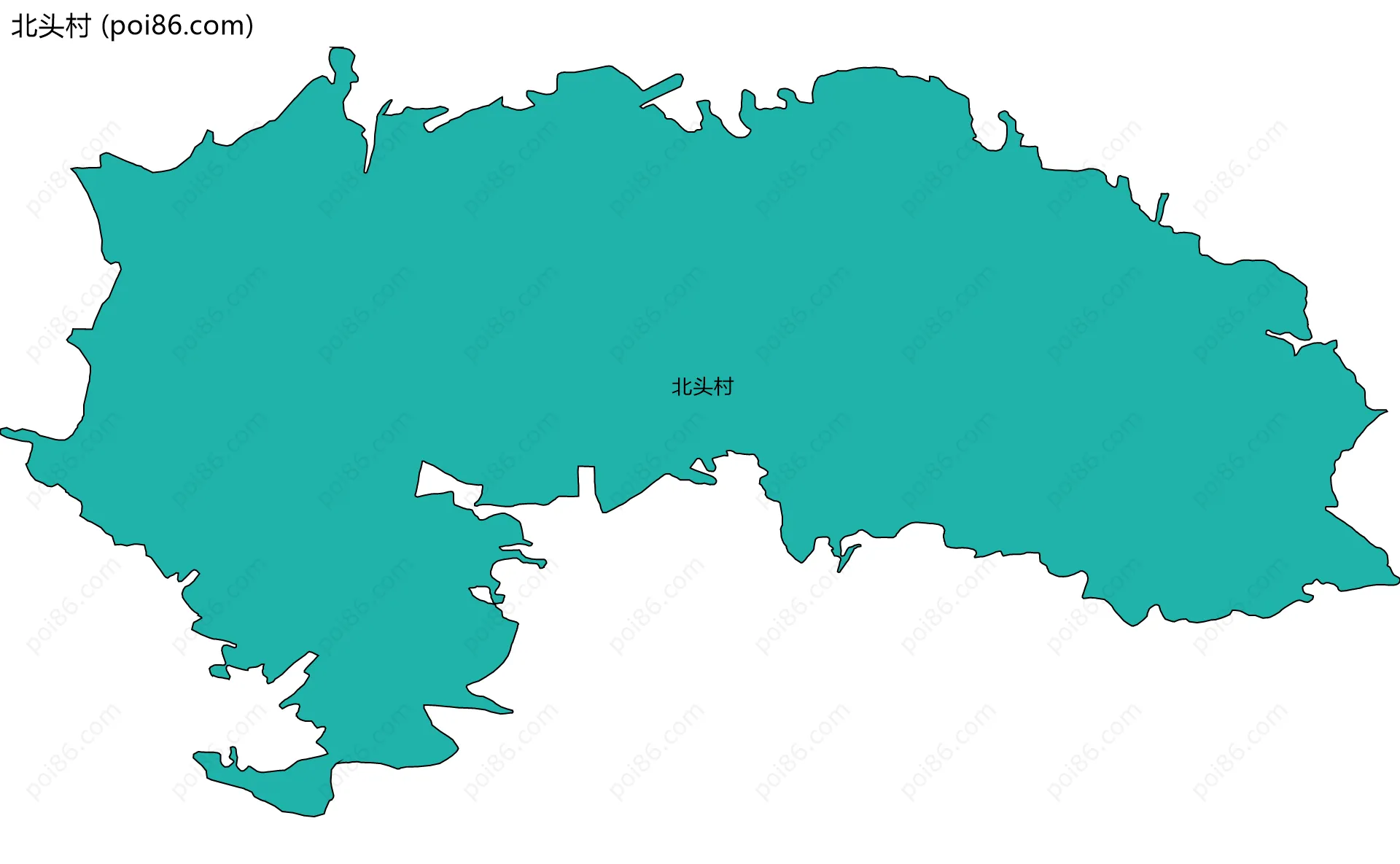 北头村边界地图