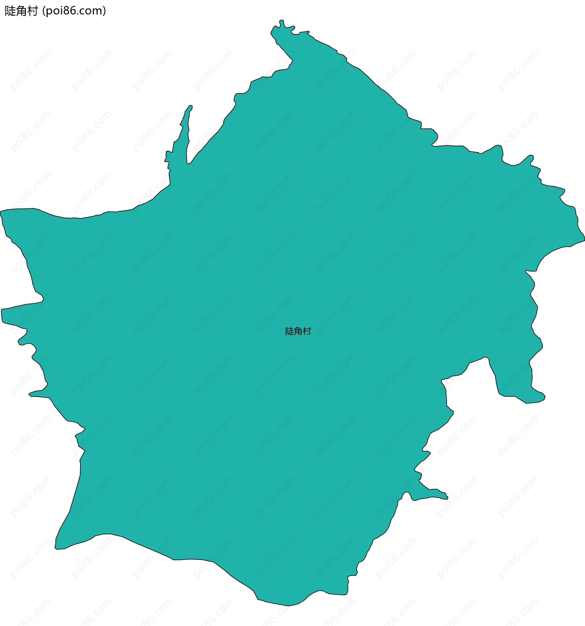 陡角村边界地图