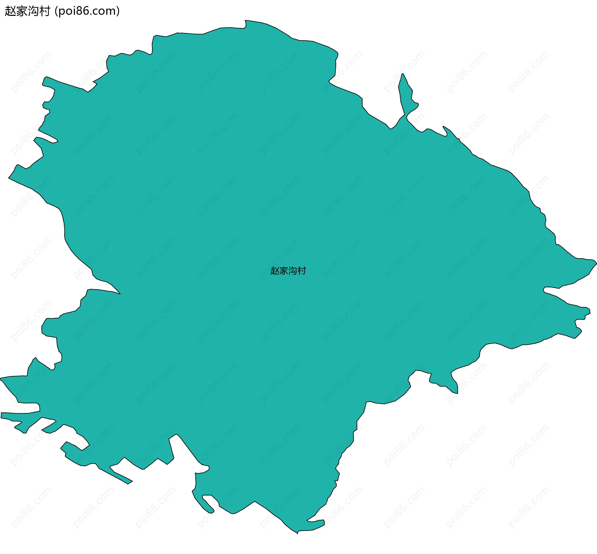 赵家沟村边界地图