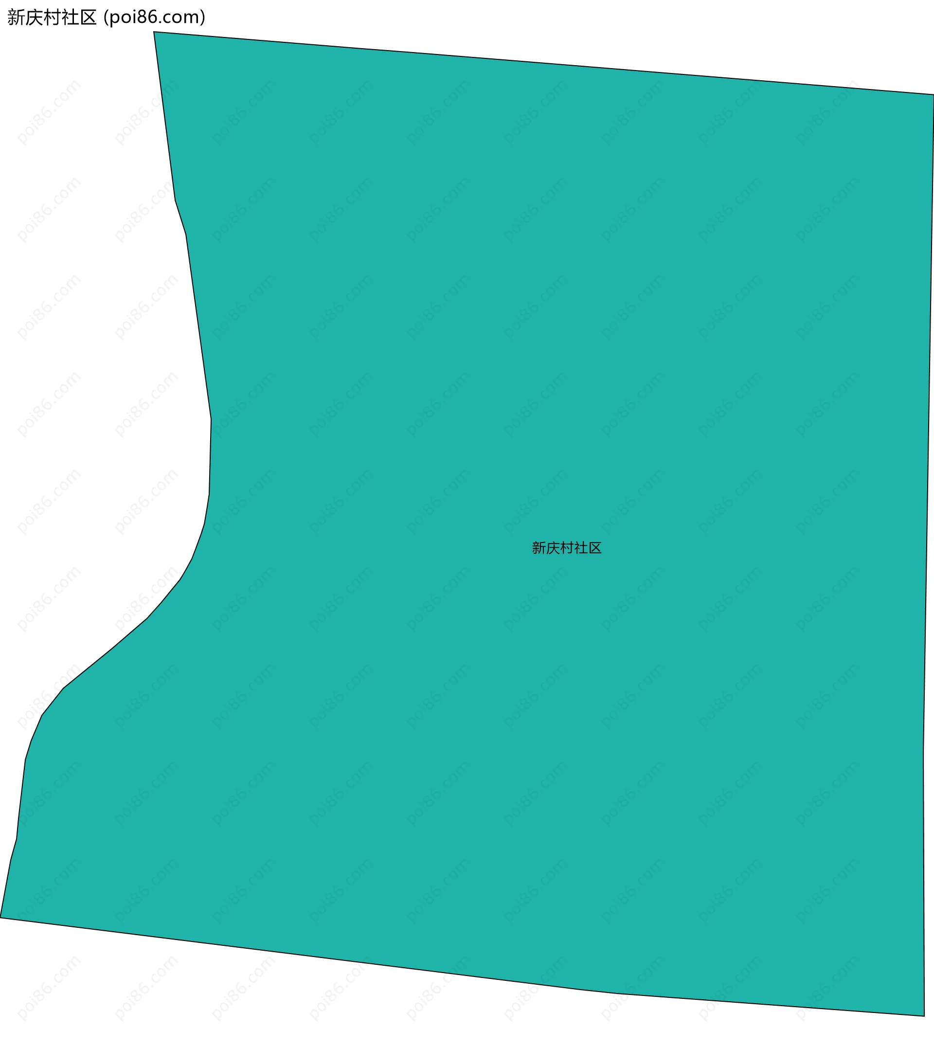 新庆村社区边界地图