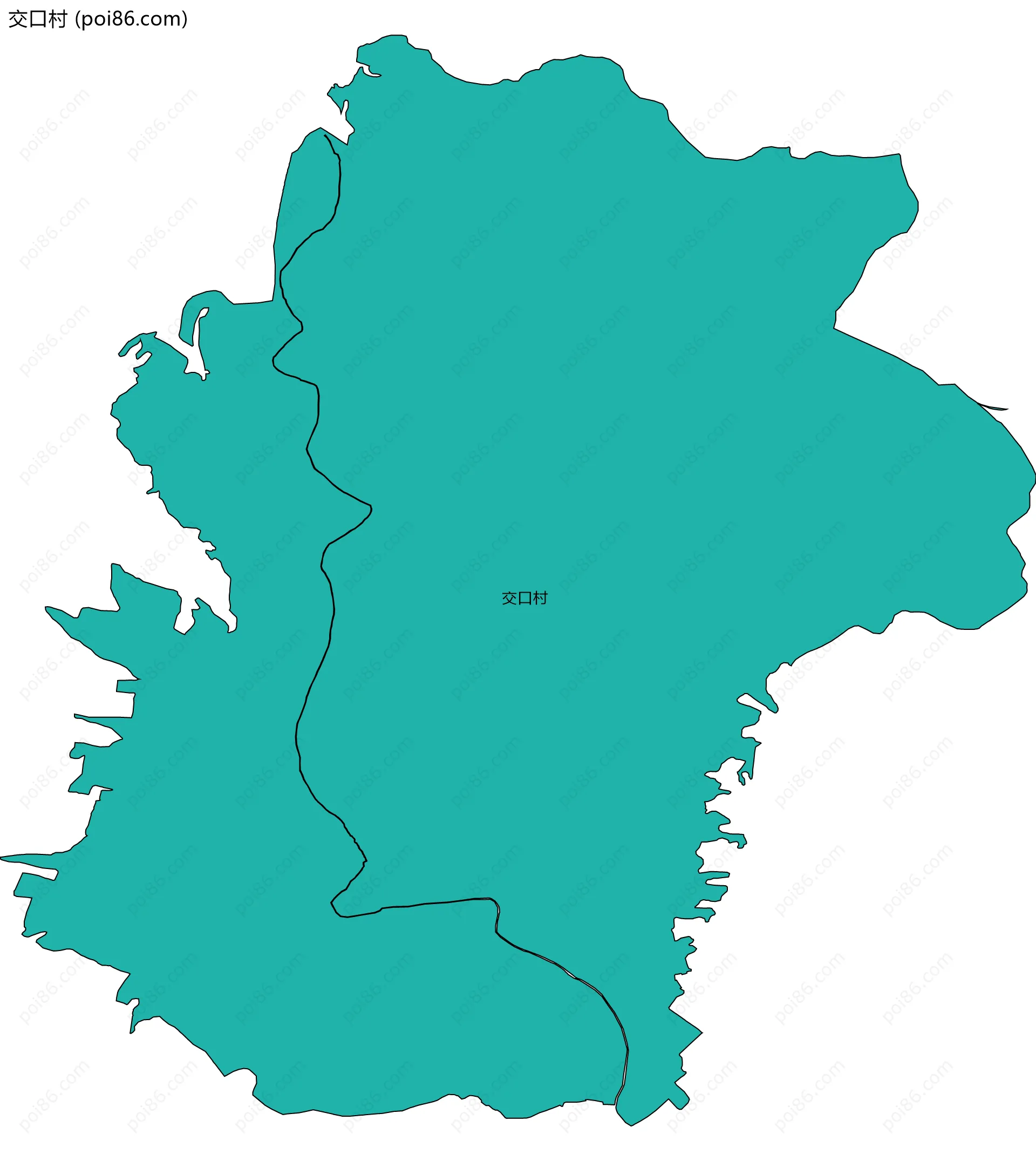 交口村边界地图