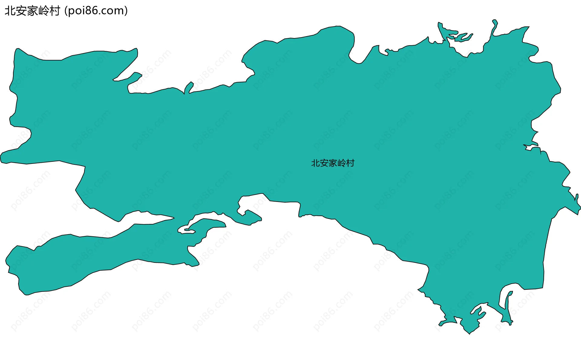 北安家岭村边界地图