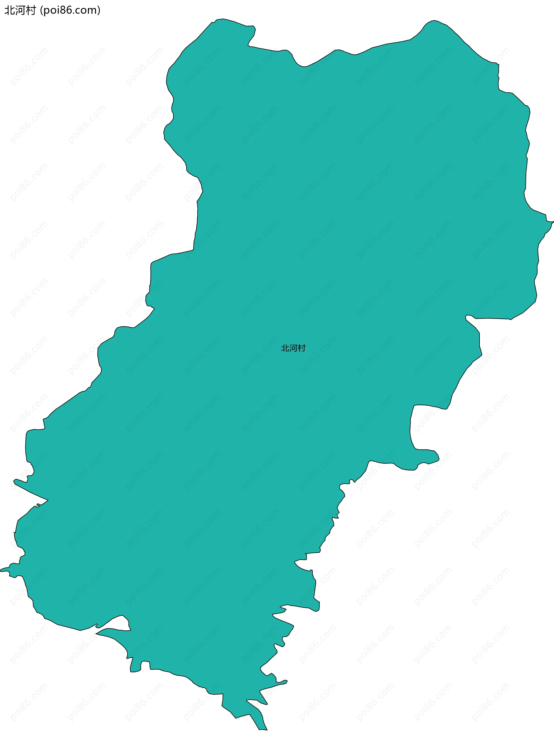 北河村边界地图