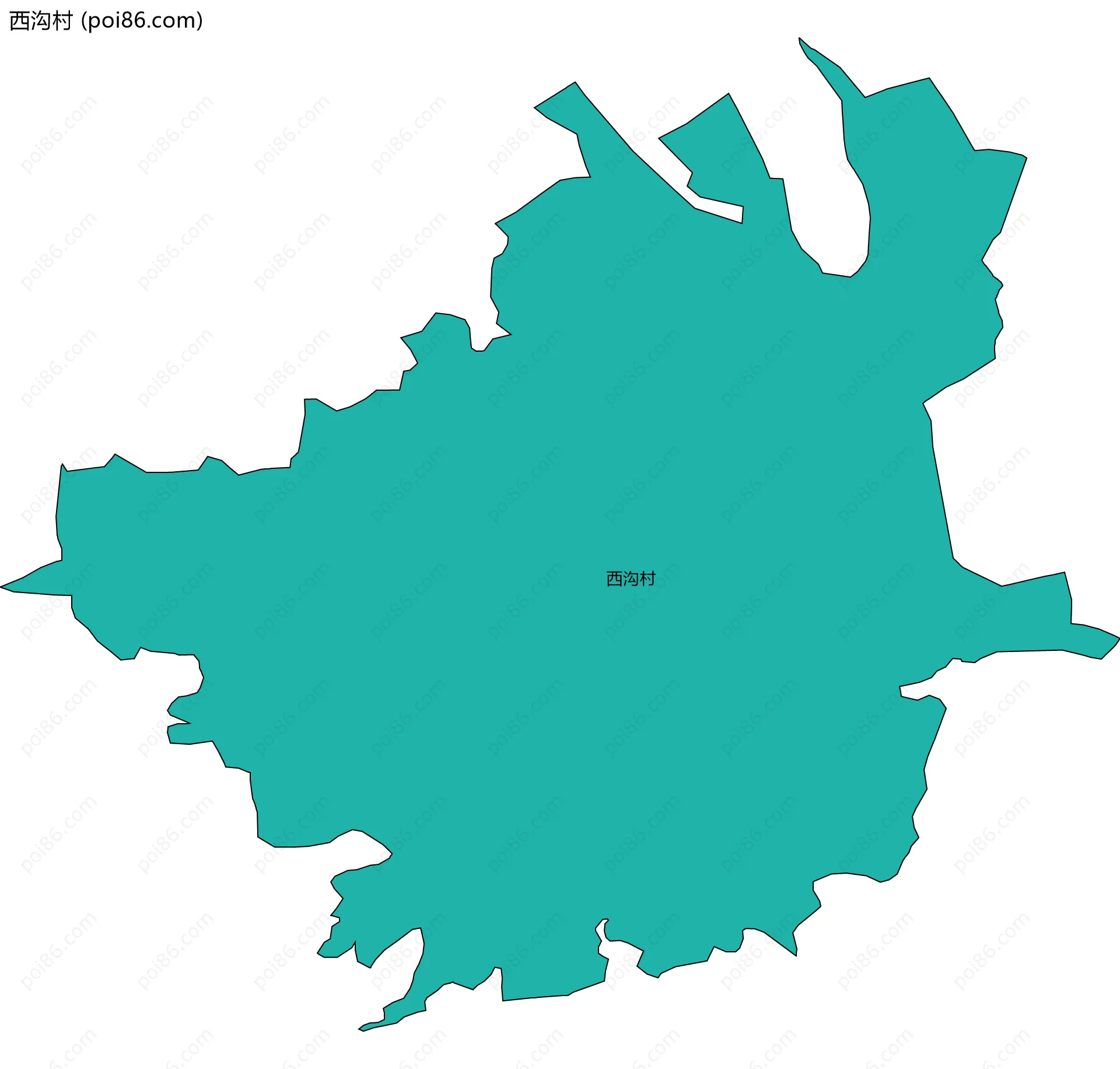 西沟村边界地图