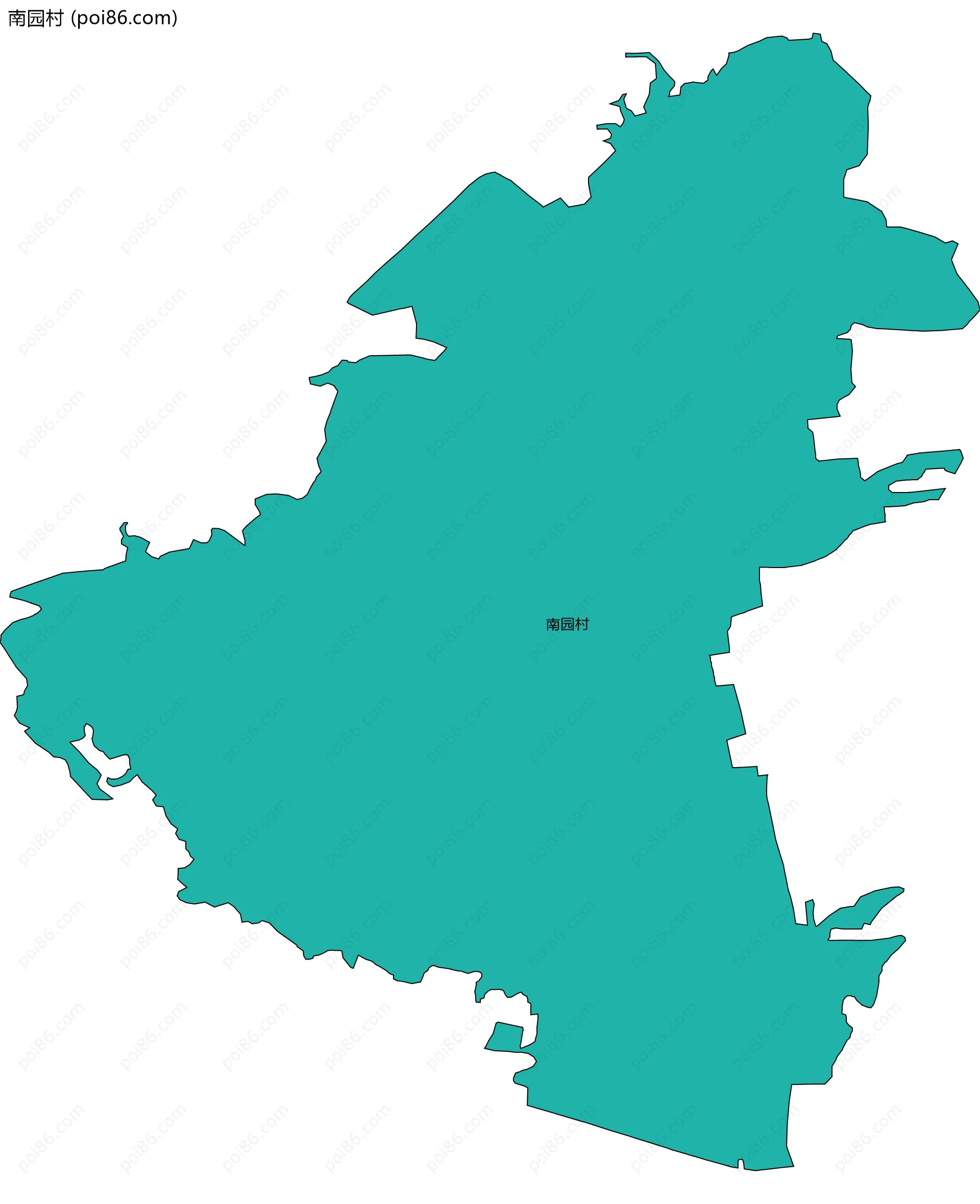 南园村边界地图