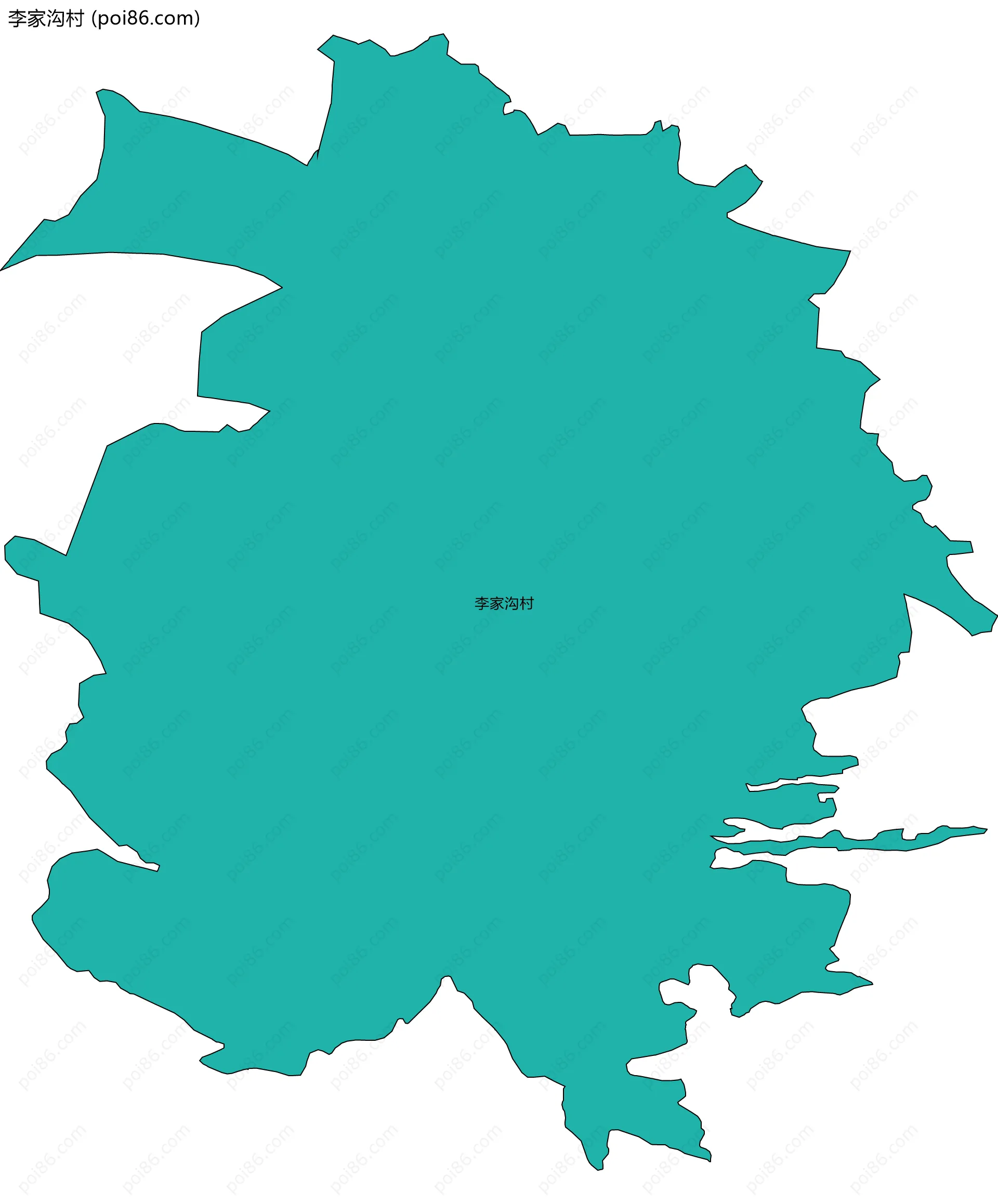 李家沟村边界地图