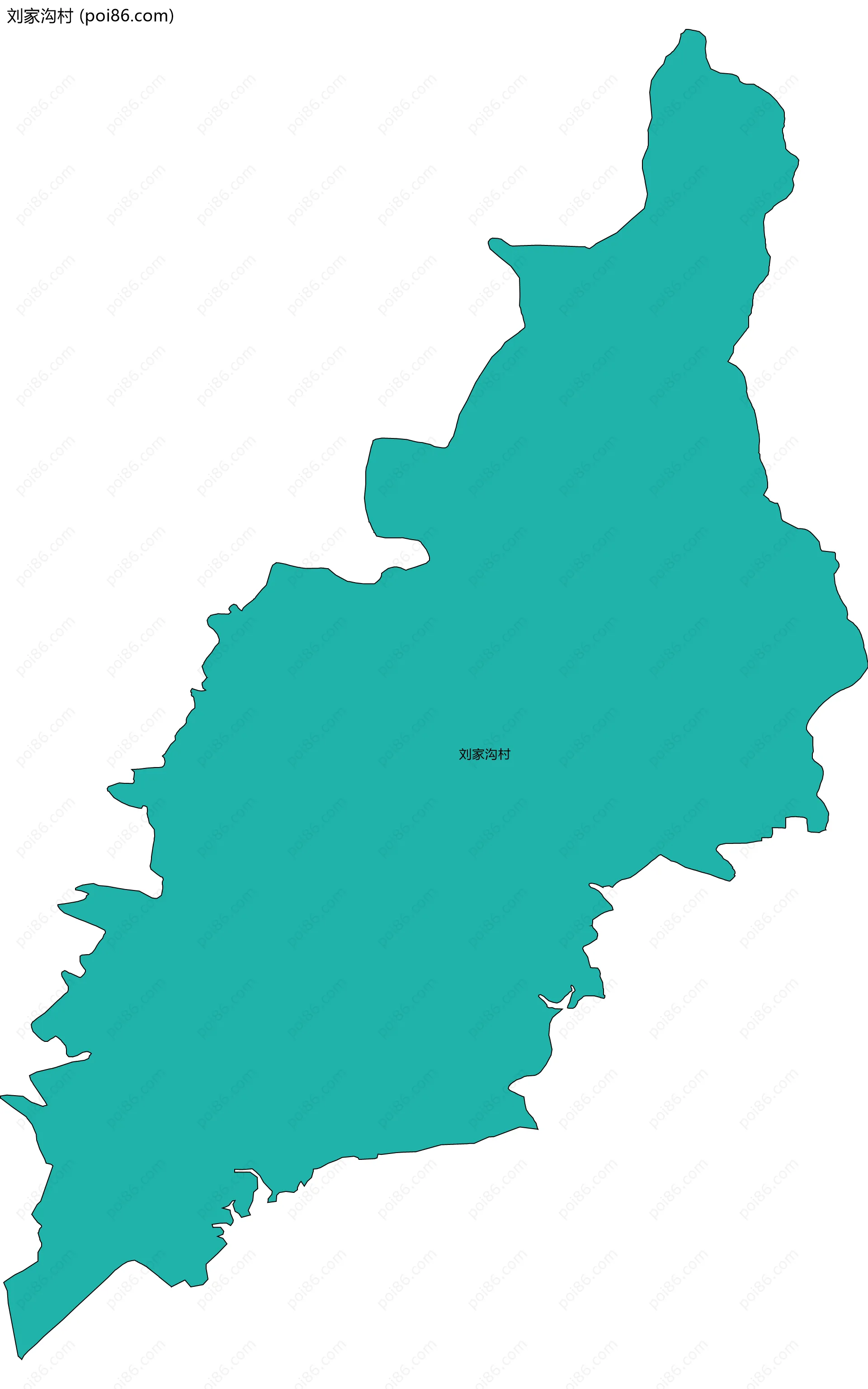 刘家沟村边界地图