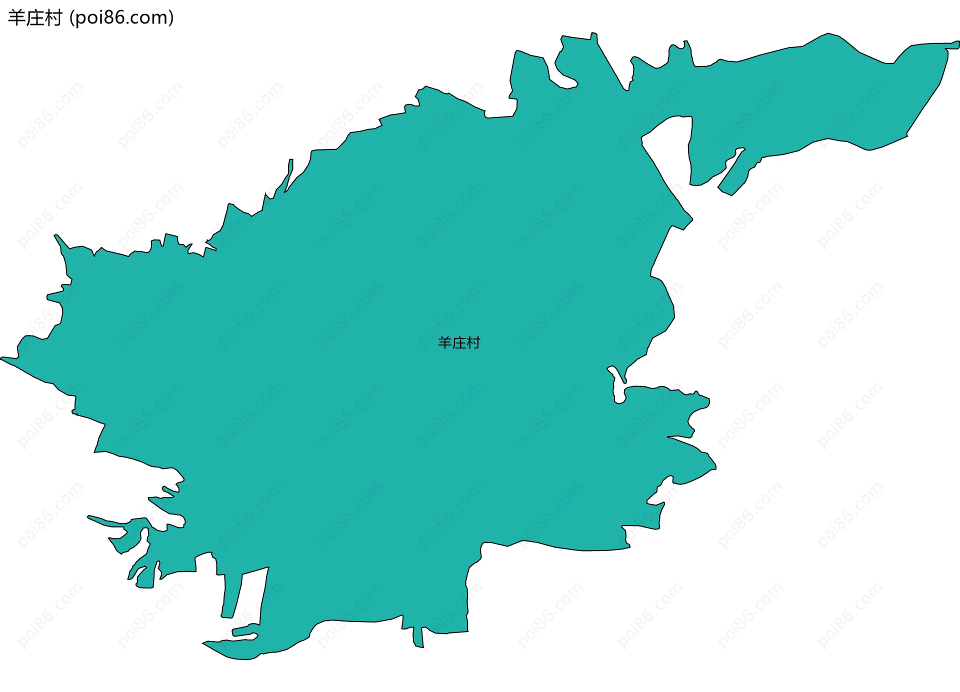 羊庄村边界地图