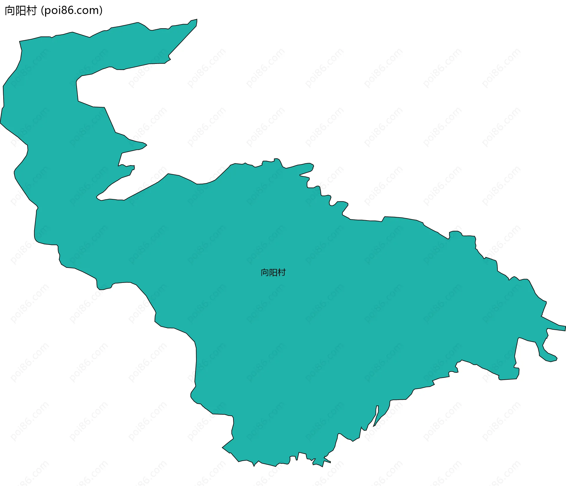 向阳村边界地图