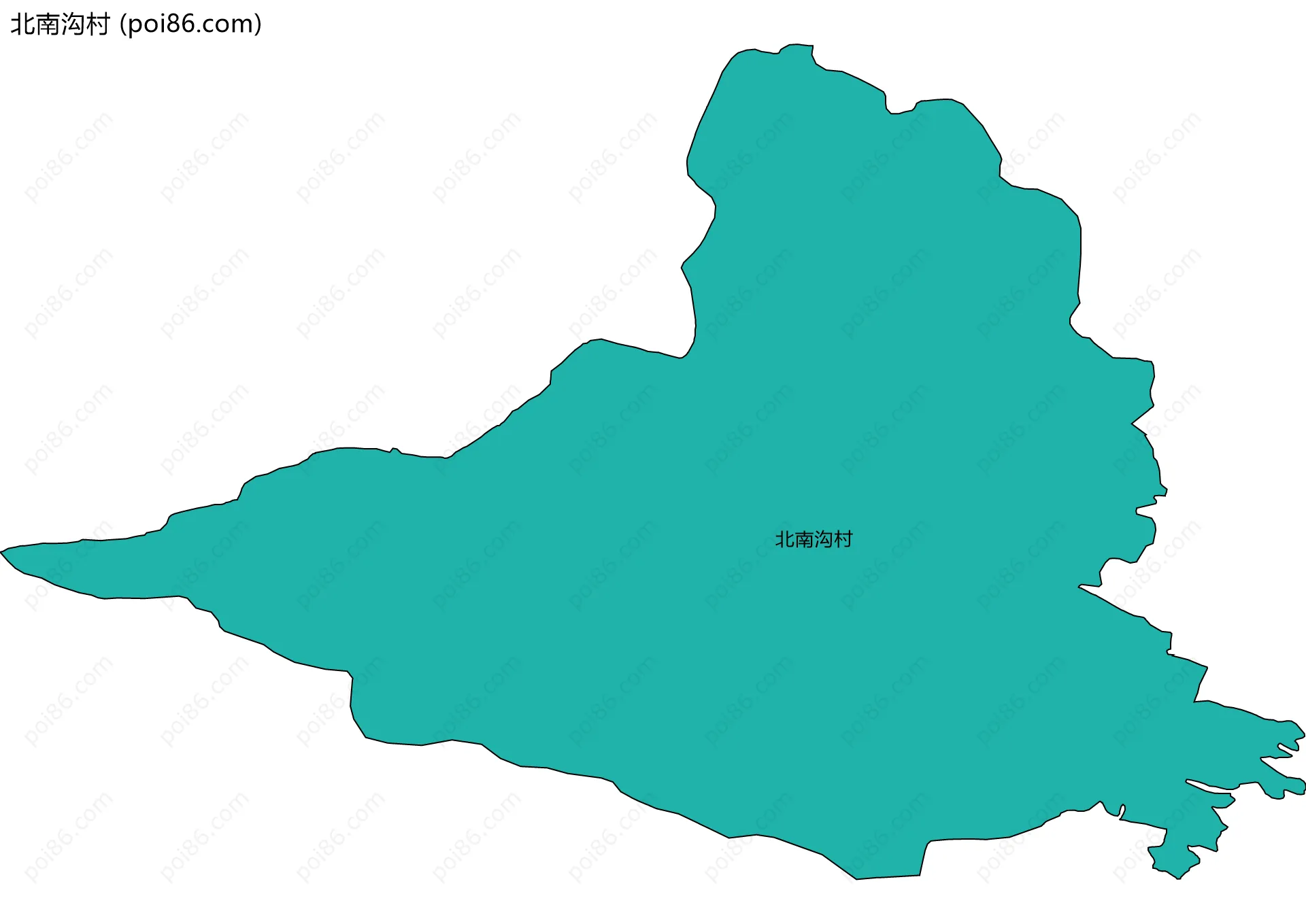 北南沟村边界地图