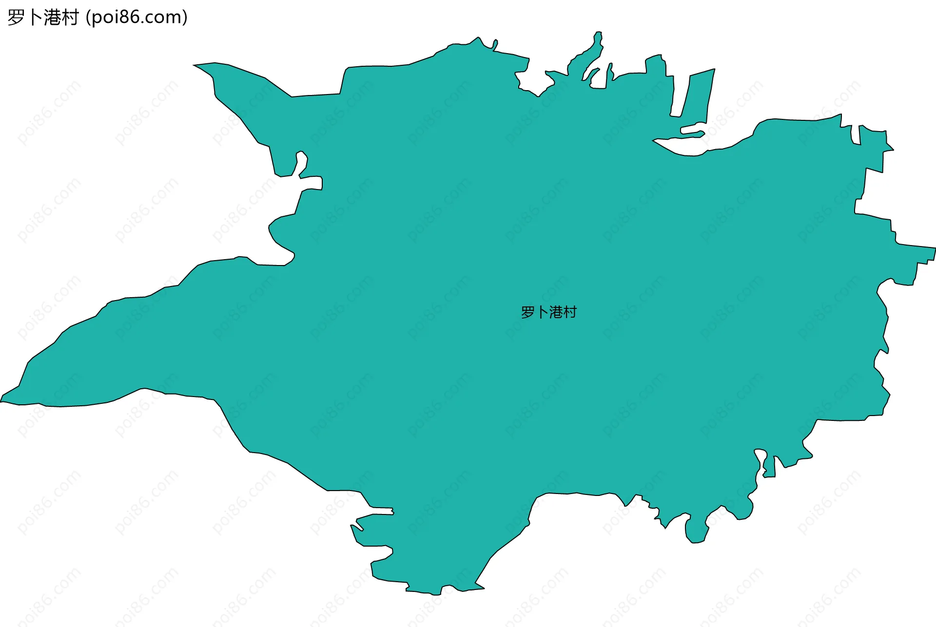 罗卜港村边界地图