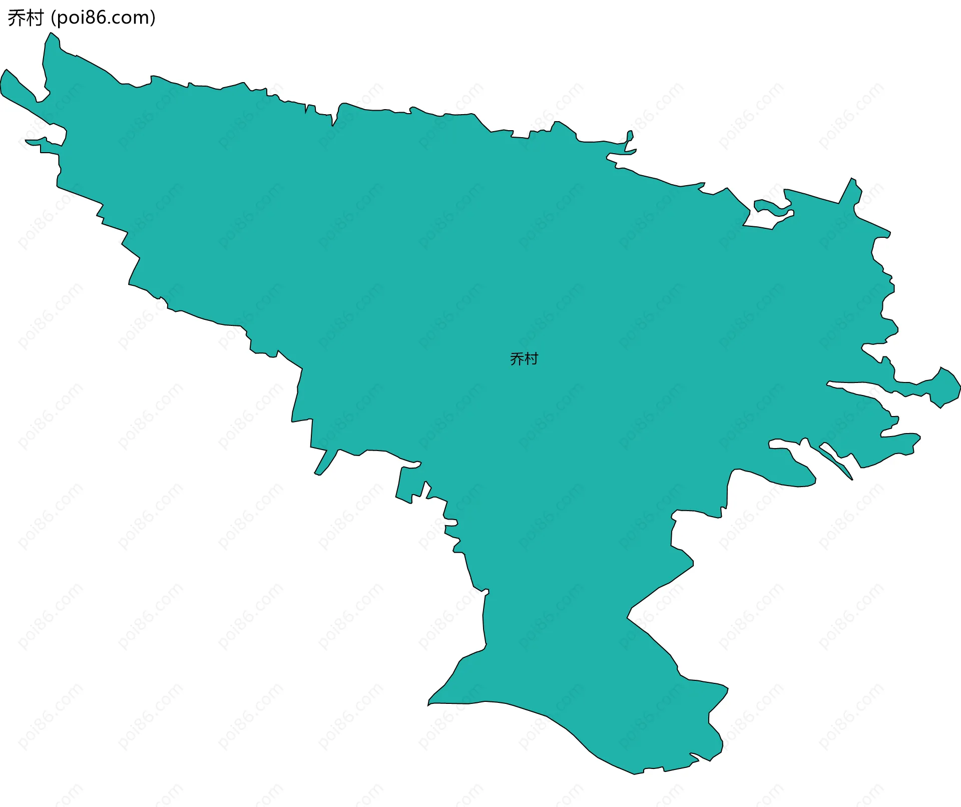 乔村边界地图