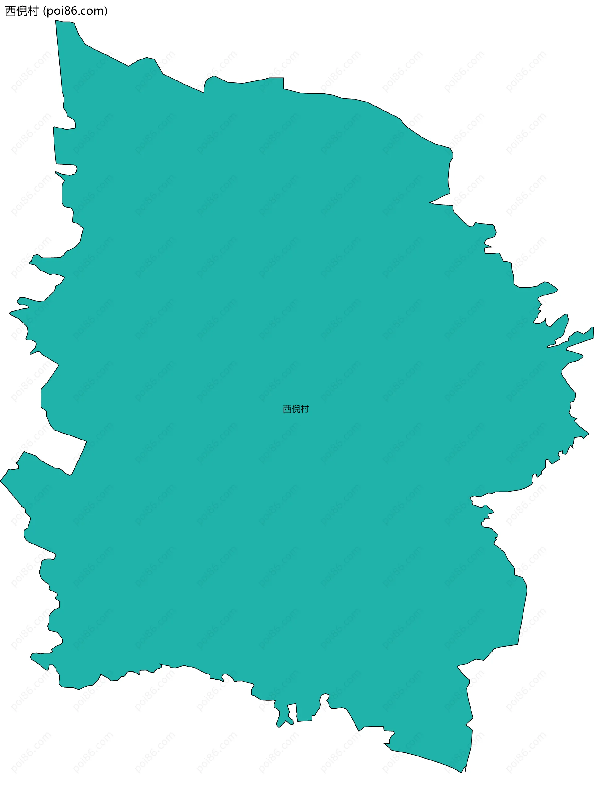 西倪村边界地图