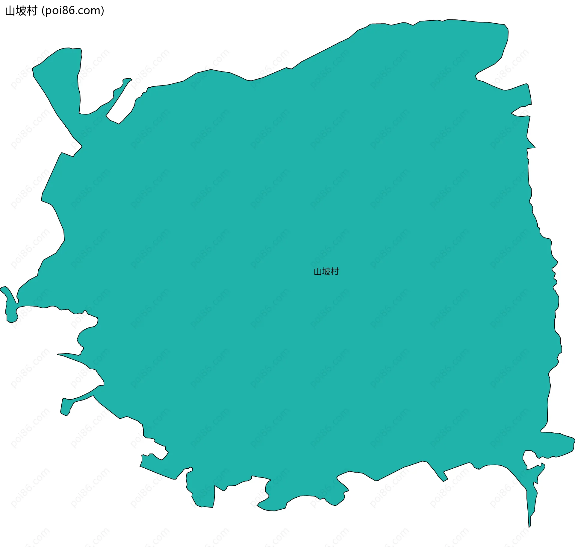 山坡村边界地图