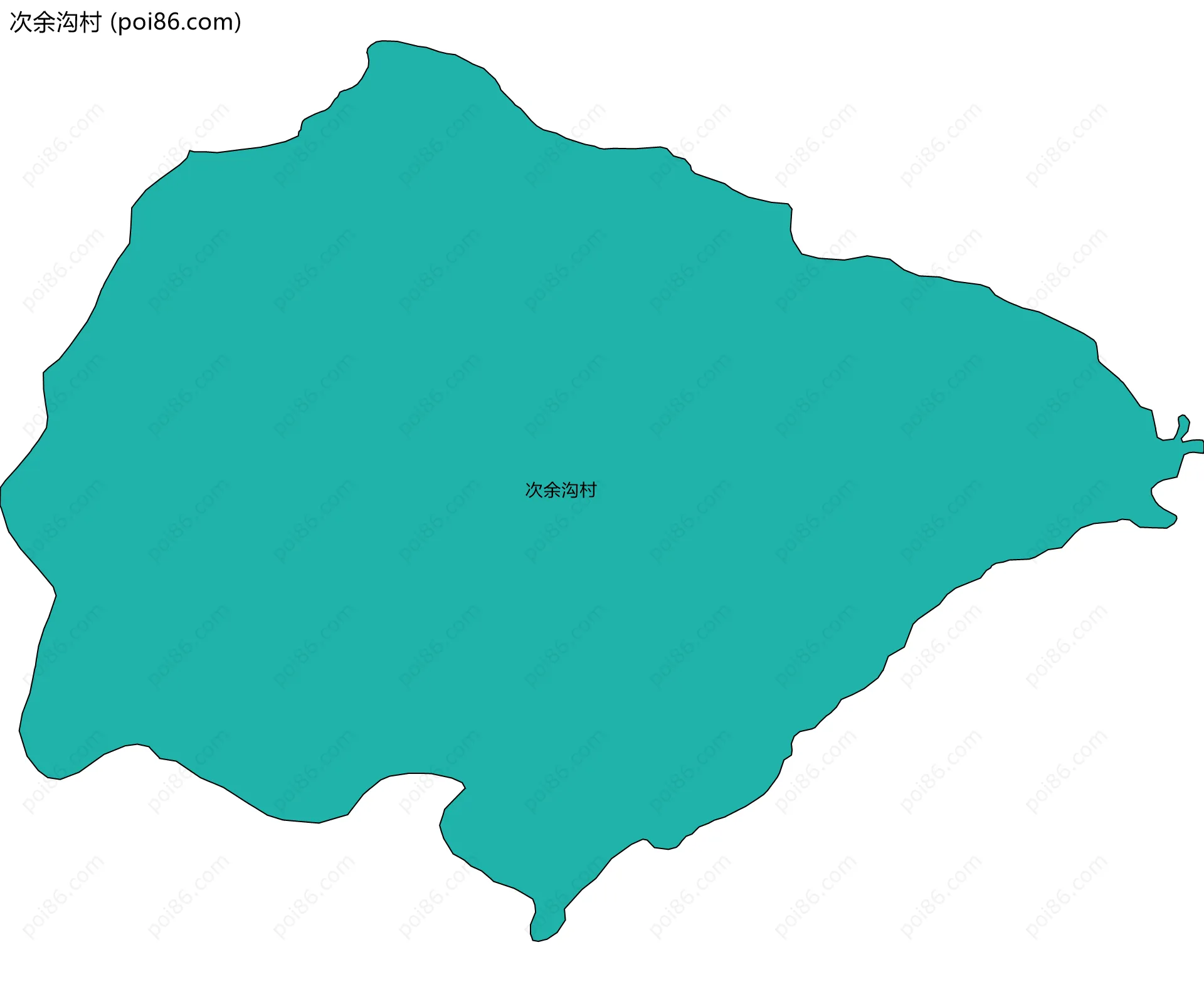 次余沟村边界地图