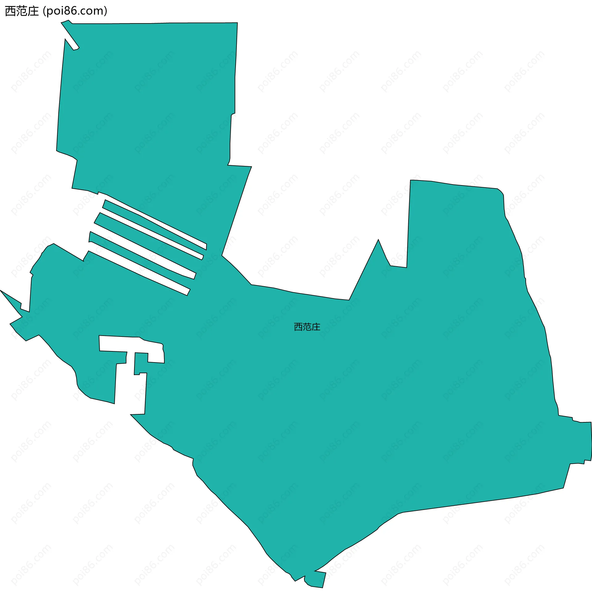 西范庄边界地图