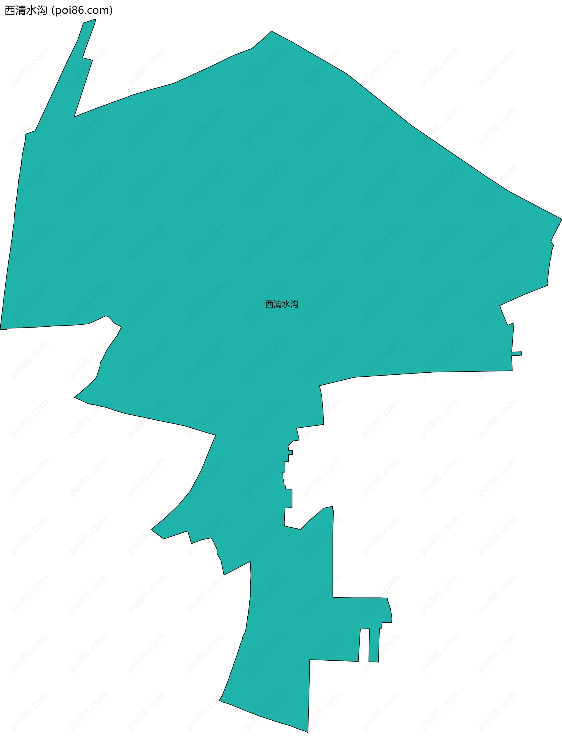 西清水沟边界地图