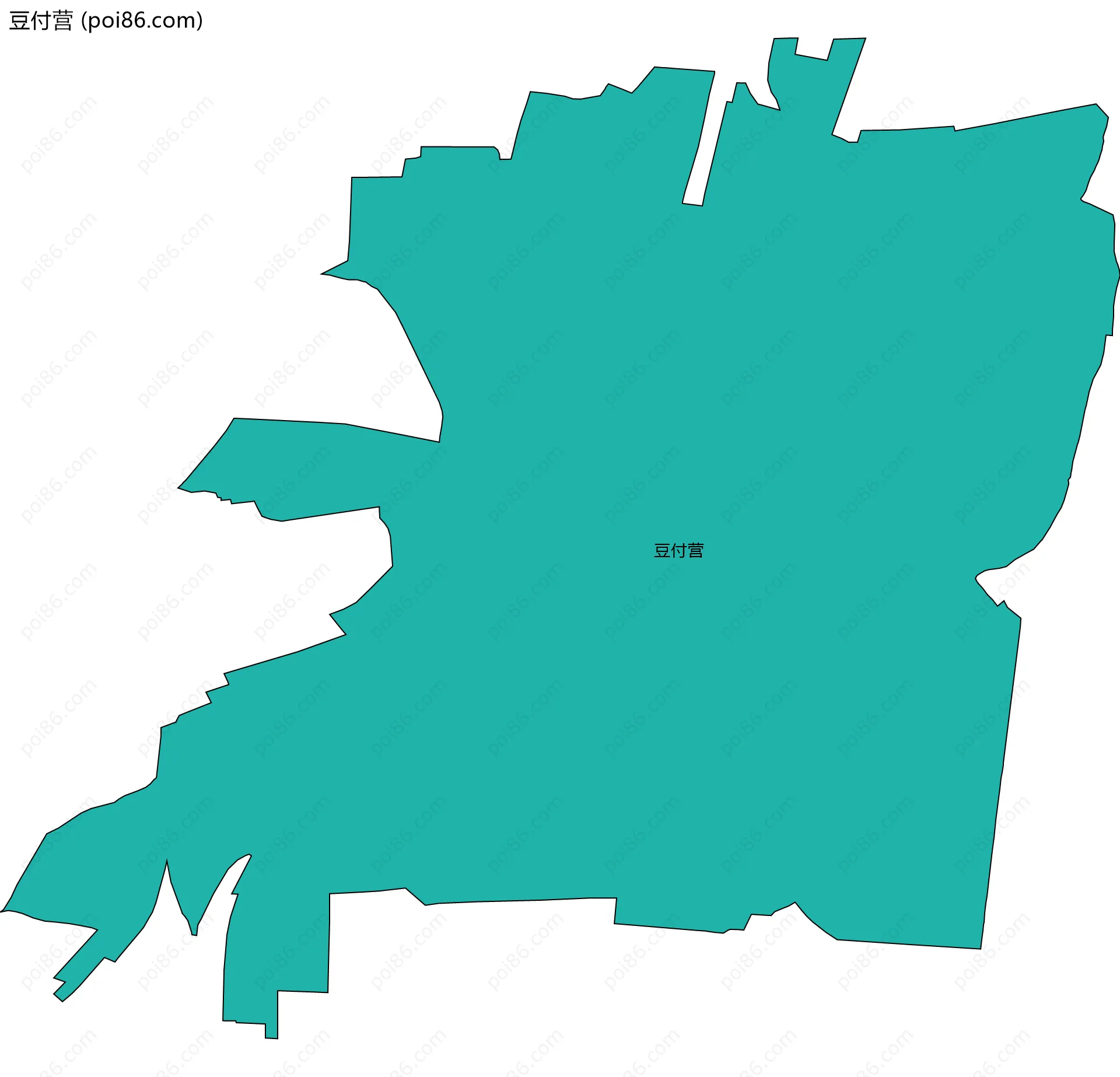 豆付营边界地图
