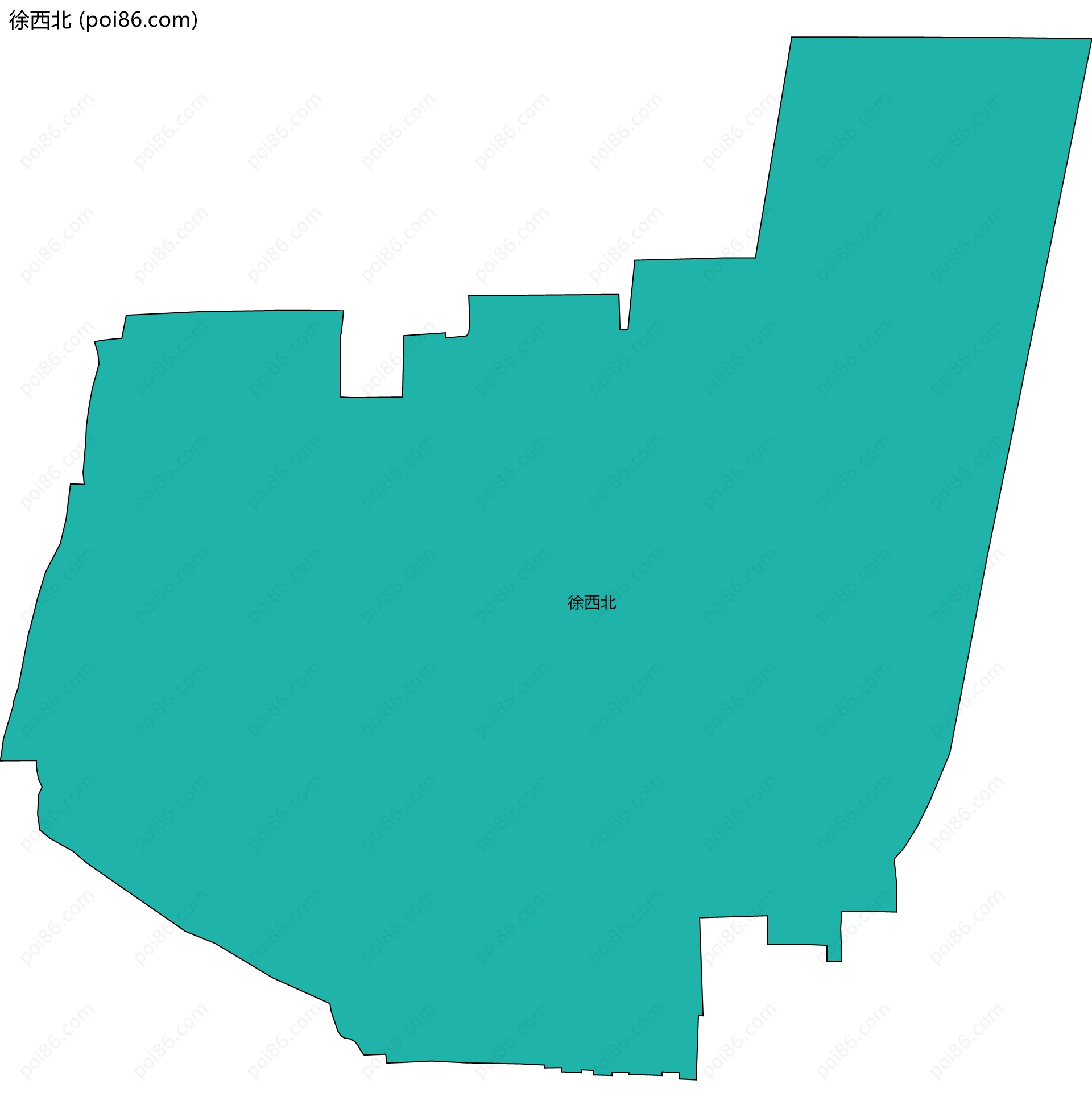 徐西北边界地图