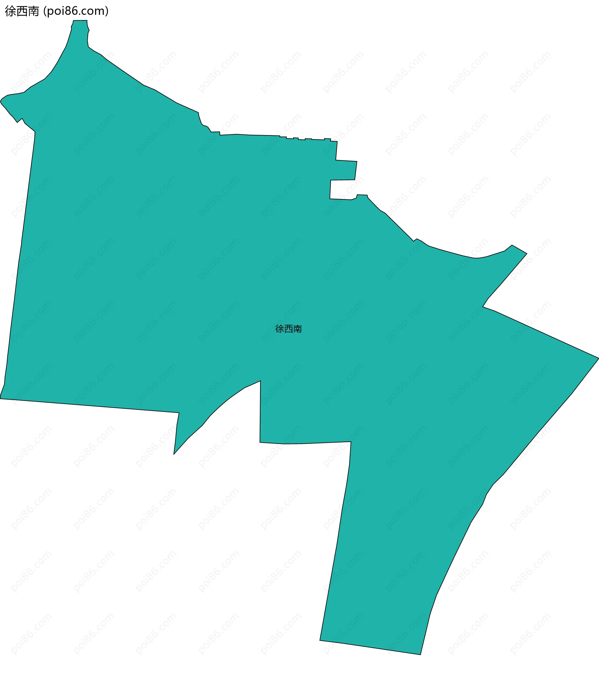 徐西南边界地图